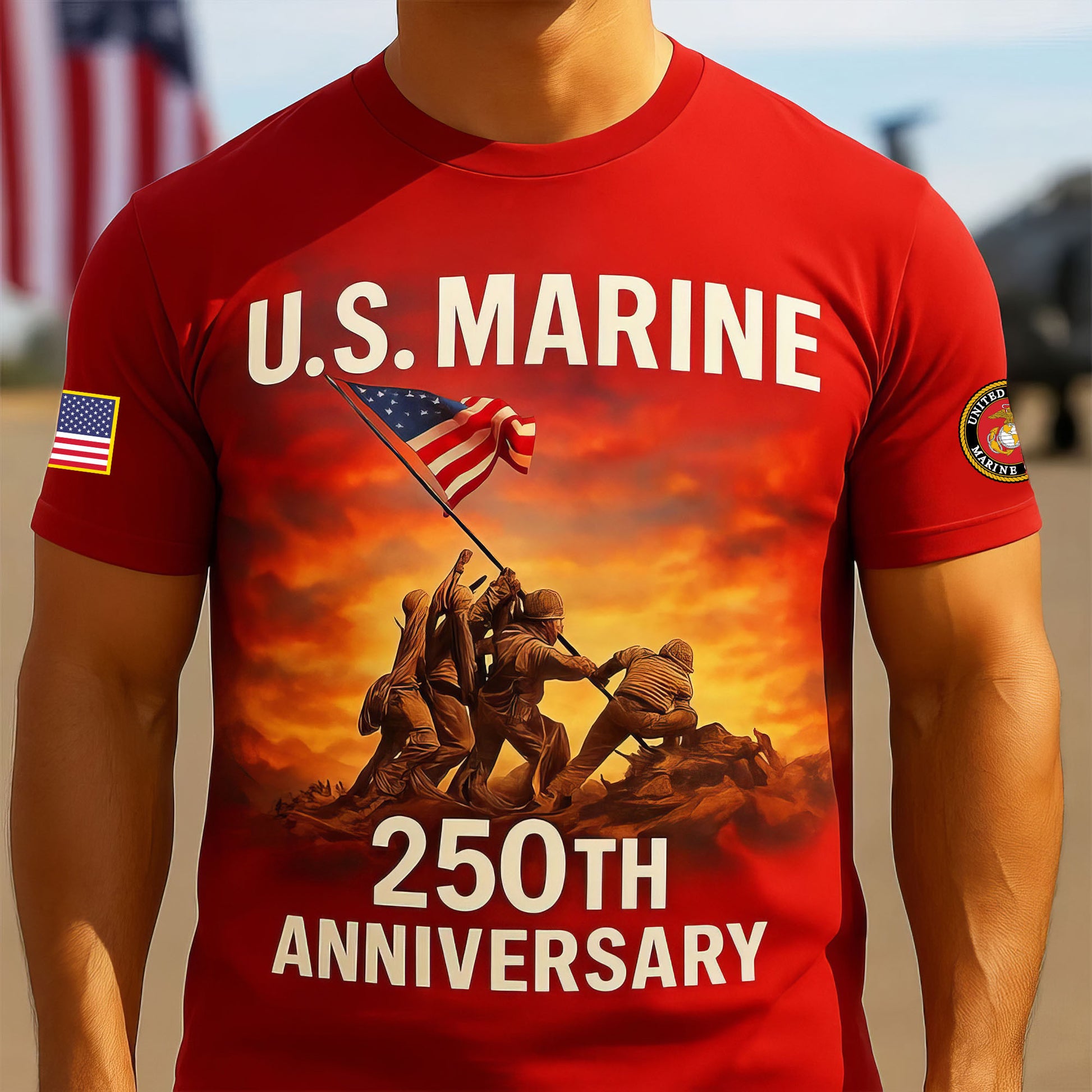 Premium USMC T-Shirt VPVC930227, 250th Anniversary Marine Corps Shirt, Gifts For Marine Veteran, Gifts On Father's Day, Veterans Day.