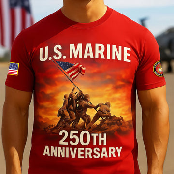 Premium USMC T-Shirt VPVC930227, 250th Anniversary Marine Corps Shirt, Gifts For Marine Veteran, Gifts On Father's Day, Veterans Day.
