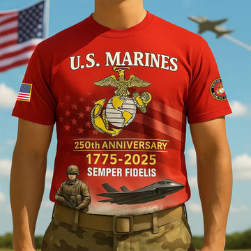 Premium USMC T-Shirt VPVC930229, 250th Anniversary Marine Corps Shirt, Gifts For Marine Veteran, Gifts On Father's Day, Veterans Day.