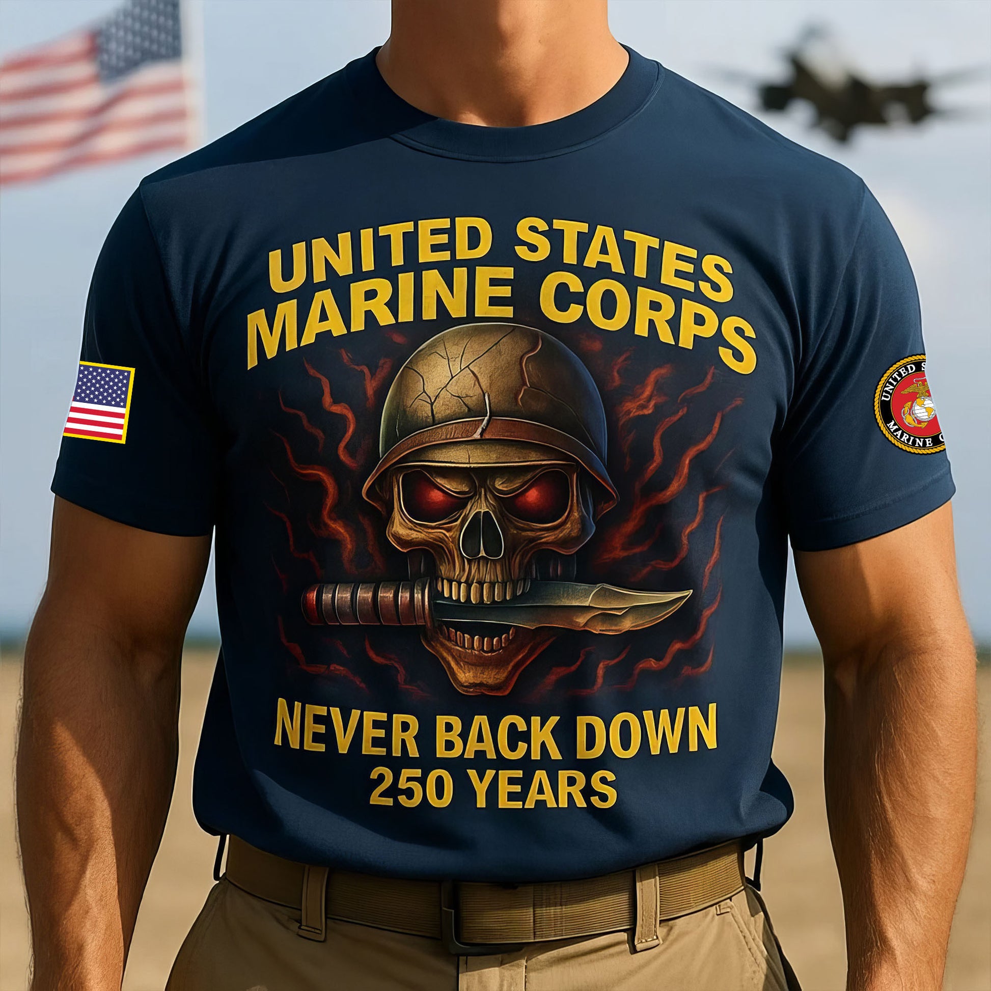 Premium USMC T-Shirt VPVC930232, 250th Anniversary Marine Corps Shirt, Gifts For Marine Veteran, Gifts On Father's Day, Veterans Day.