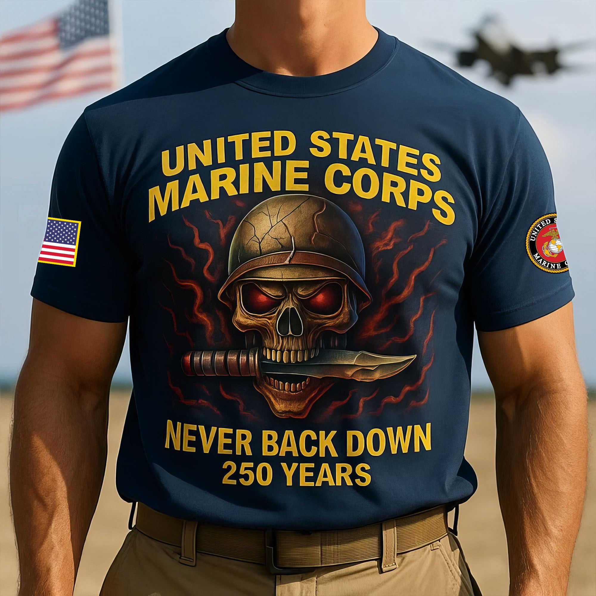 Premium USMC T-Shirt VPVC930232, 250th Anniversary Marine Corps Shirt, Gifts For Marine Veteran, Gifts On Father's Day, Veterans Day.