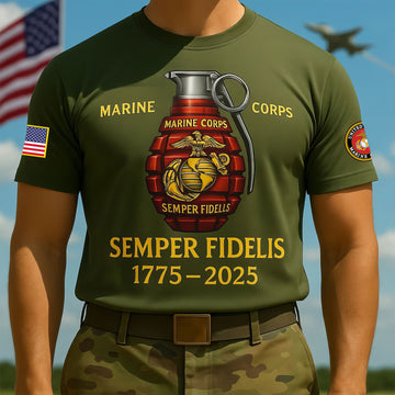 Premium USMC T-Shirt VPVC930233, 250th Anniversary Marine Corps Shirt, Gifts For Marine Veteran, Gifts On Father's Day, Veterans Day.