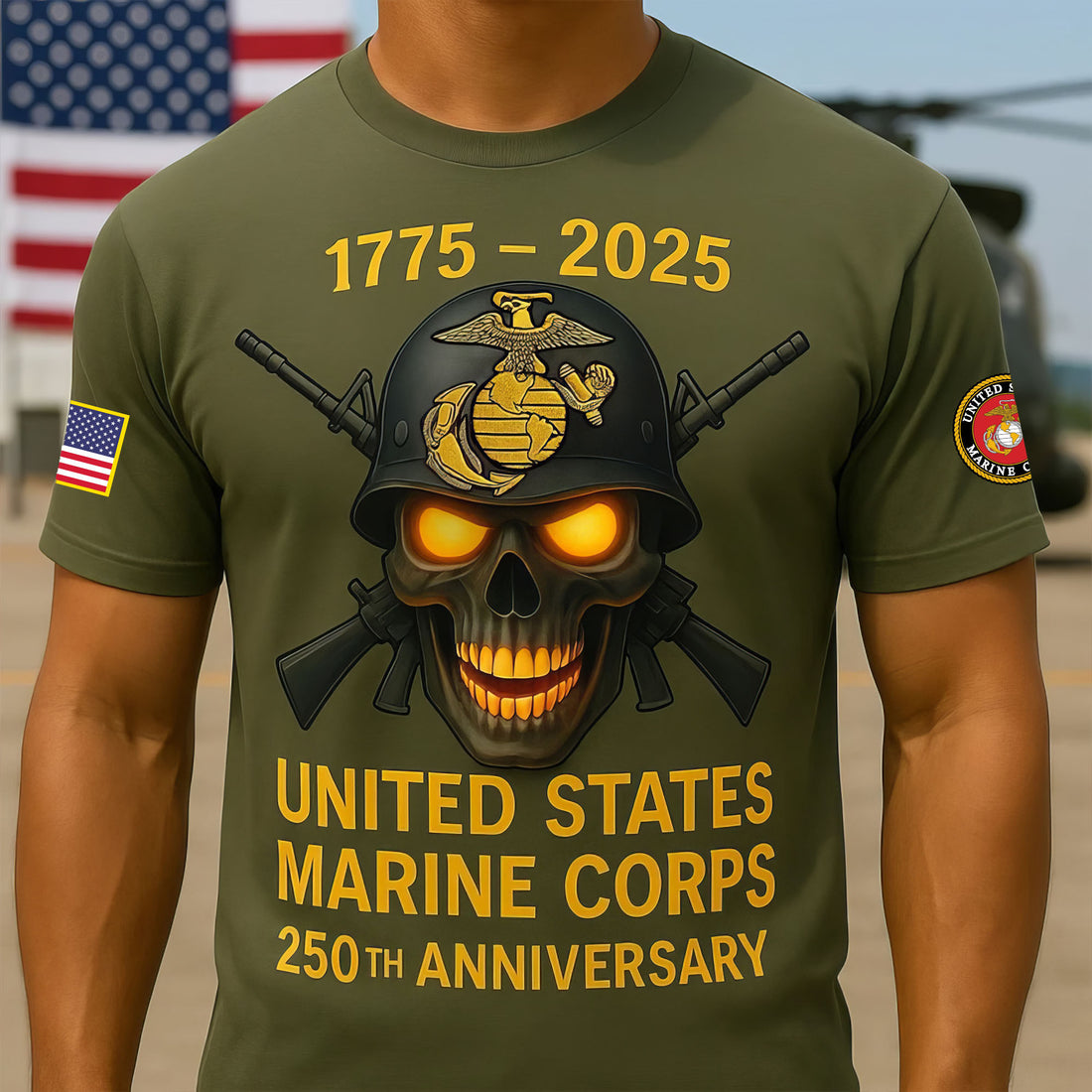 Premium USMC T-Shirt VPVC930234, 250th Anniversary Marine Corps Shirt, Gifts For Marine Veteran, Gifts On Father's Day, Veterans Day.