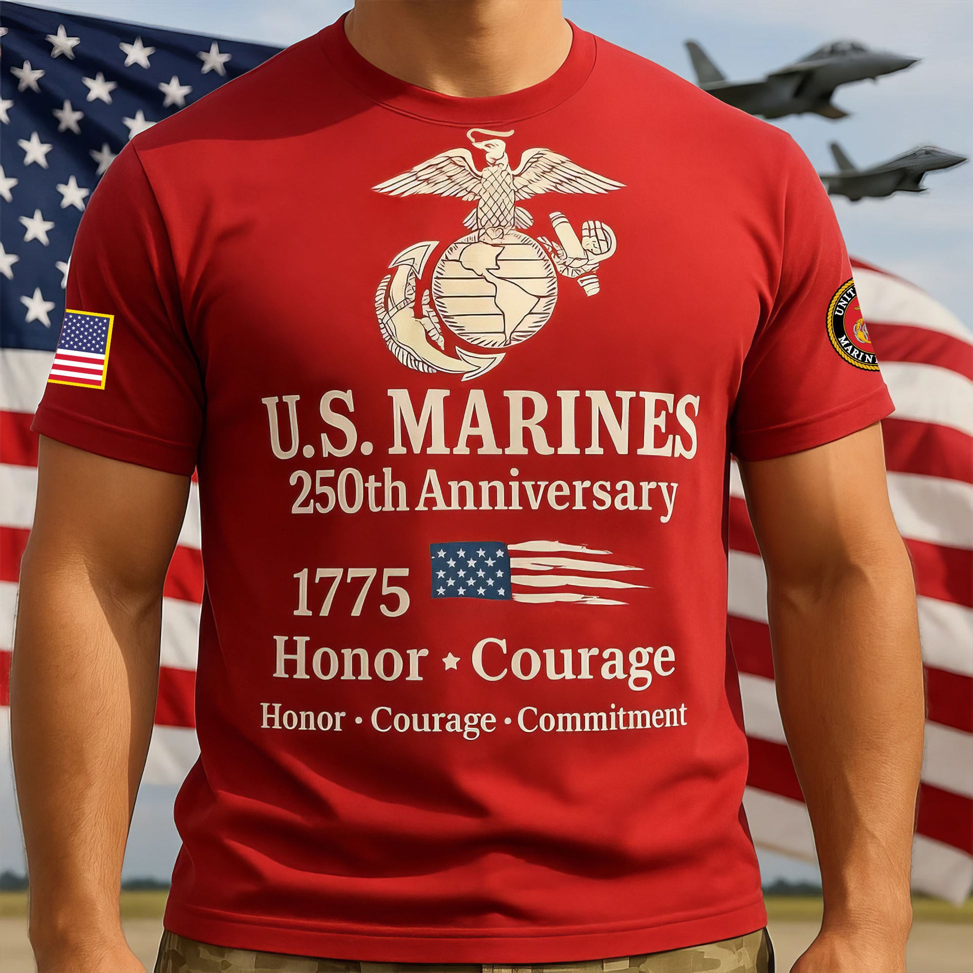 Premium USMC T-Shirt VPVC930235, 250th Anniversary Marine Corps Shirt, Gifts For Marine Veteran, Gifts On Father's Day, Veterans Day.