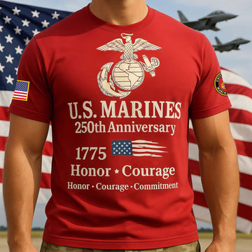 Premium USMC T-Shirt VPVC930235, 250th Anniversary Marine Corps Shirt, Gifts For Marine Veteran, Gifts On Father's Day, Veterans Day.