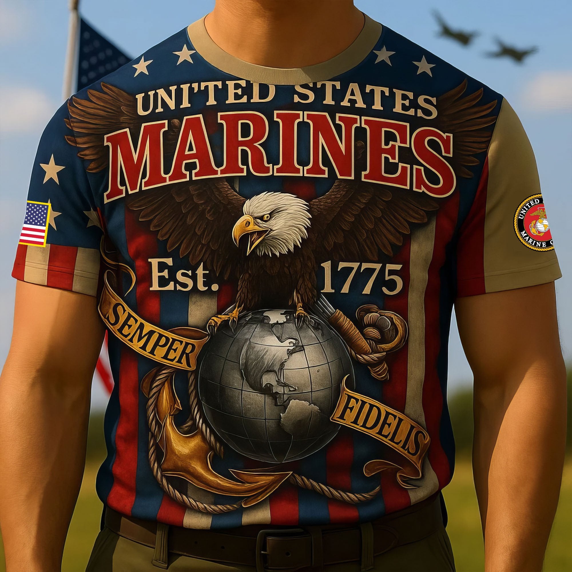 Premium USMC T-Shirt VPVC930236, 250th Anniversary Marine Corps Shirt, Gifts For Marine Veteran, Gifts On Father's Day, Veterans Day.