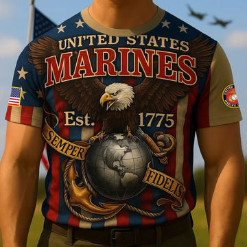 Premium USMC T-Shirt VPVC930236, 250th Anniversary Marine Corps Shirt, Gifts For Marine Veteran, Gifts On Father's Day, Veterans Day.