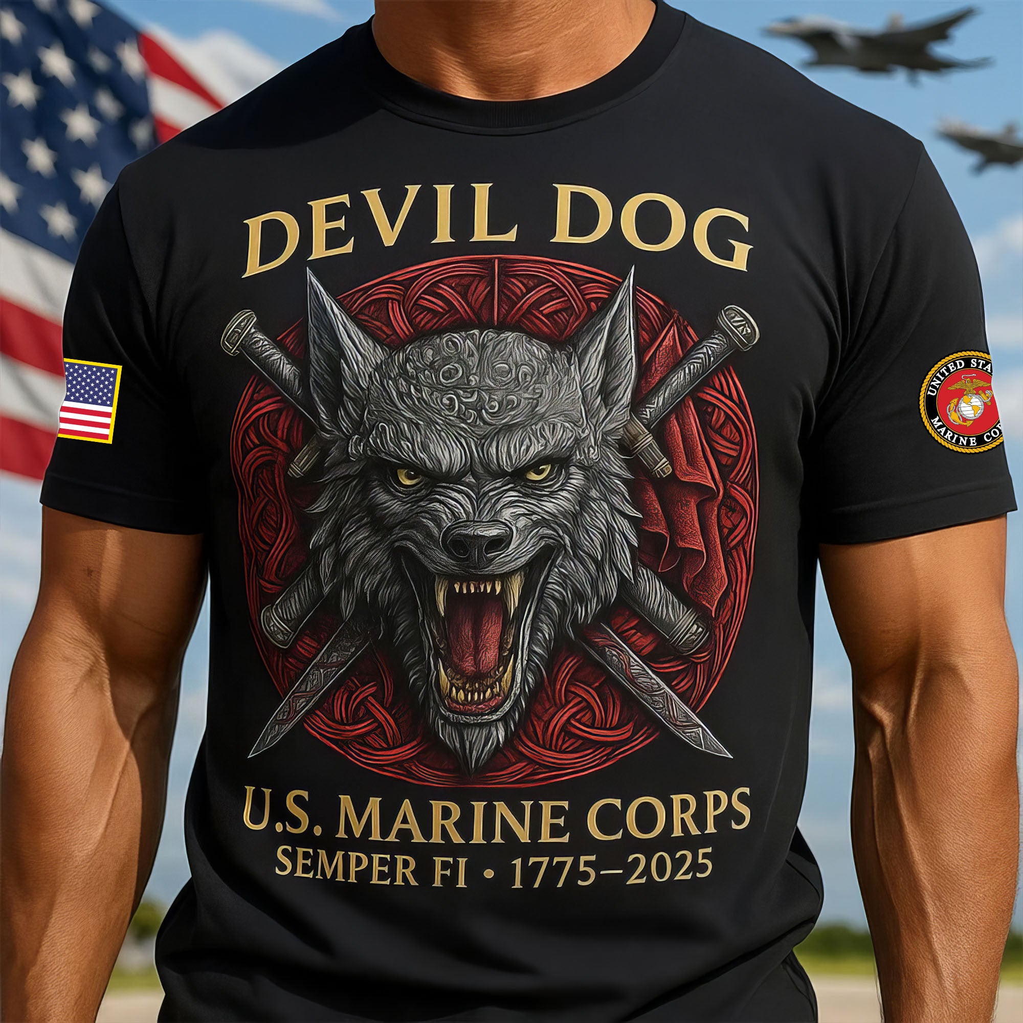 Premium USMC T-Shirt VPVC930247, 250th Anniversary Marine Corps Shirt, Gifts For Marine Veteran, Gifts On Father's Day, Veterans Day.