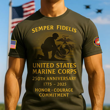 Premium USMC T-Shirt VPVC930251, 250th Anniversary Marine Corps Shirt, Gifts For Marine Veteran, Gifts On Father's Day, Veterans Day.