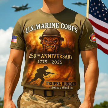 Premium USMC T-Shirt VPVC930255, 250th Anniversary Marine Corps Shirt, Gifts For Marine Veteran, Gifts On Father's Day, Veterans Day.