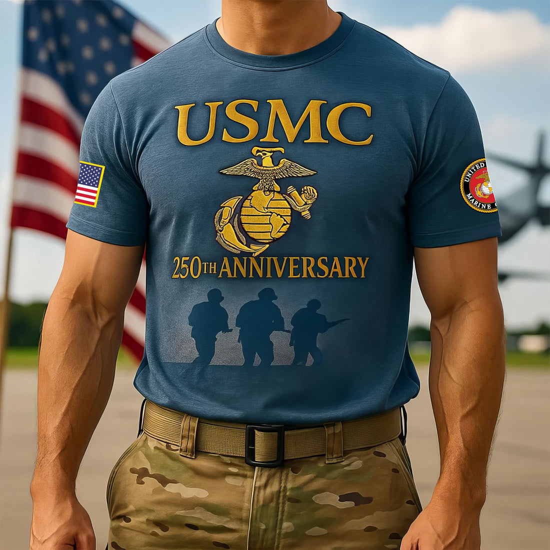 Premium USMC T-Shirt VPVC930258, 250th Anniversary Marine Corps Shirt, Gifts For Marine Veteran, Gifts On Father's Day, Veterans Day.