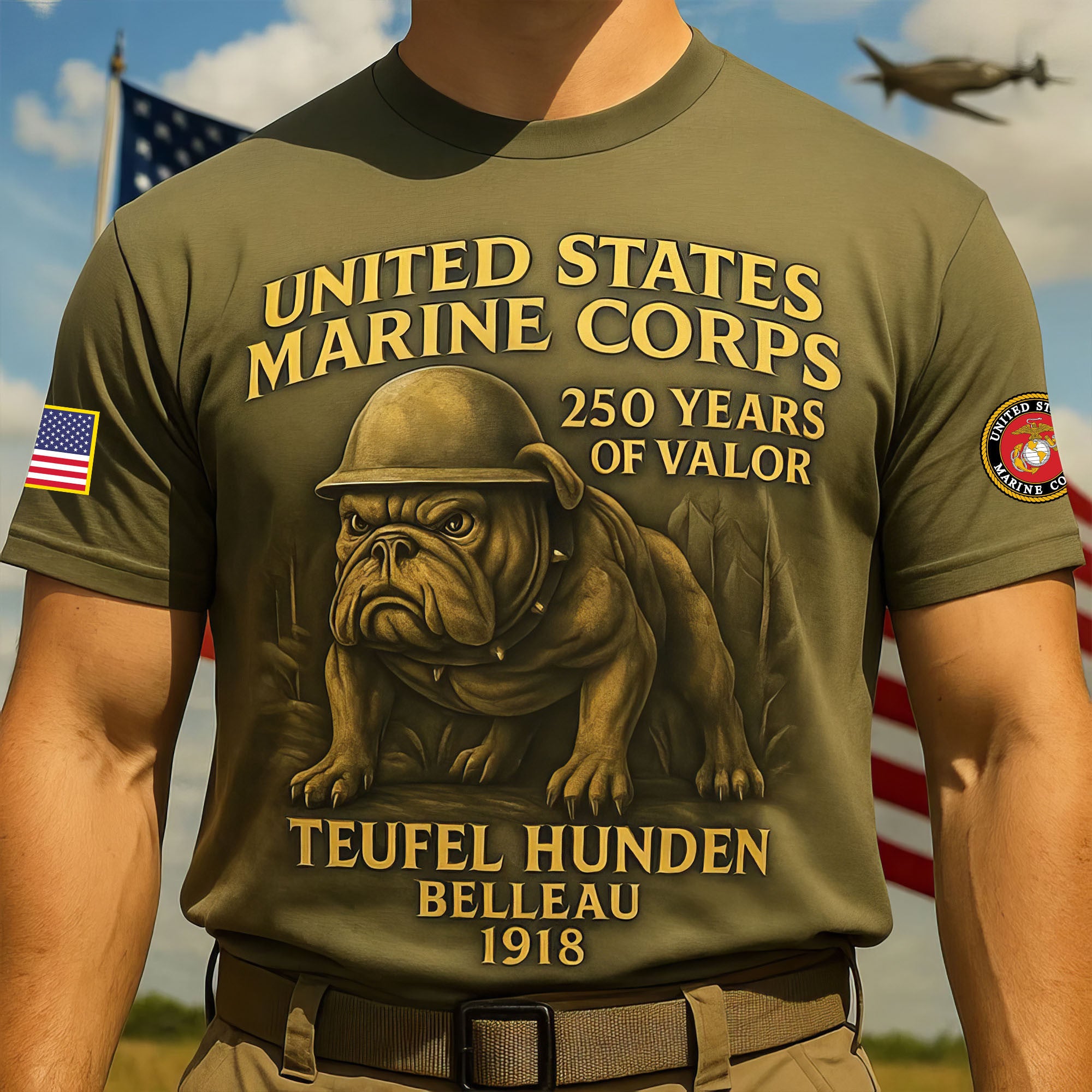 Premium USMC T-Shirt VPVC930260, 250th Anniversary Marine Corps Shirt, Gifts For Marine Veteran, Gifts On Father's Day, Veterans Day.