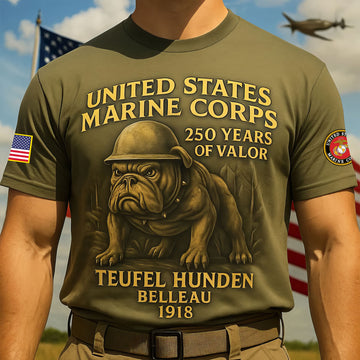 Premium USMC T-Shirt VPVC930260, 250th Anniversary Marine Corps Shirt, Gifts For Marine Veteran, Gifts On Father's Day, Veterans Day.