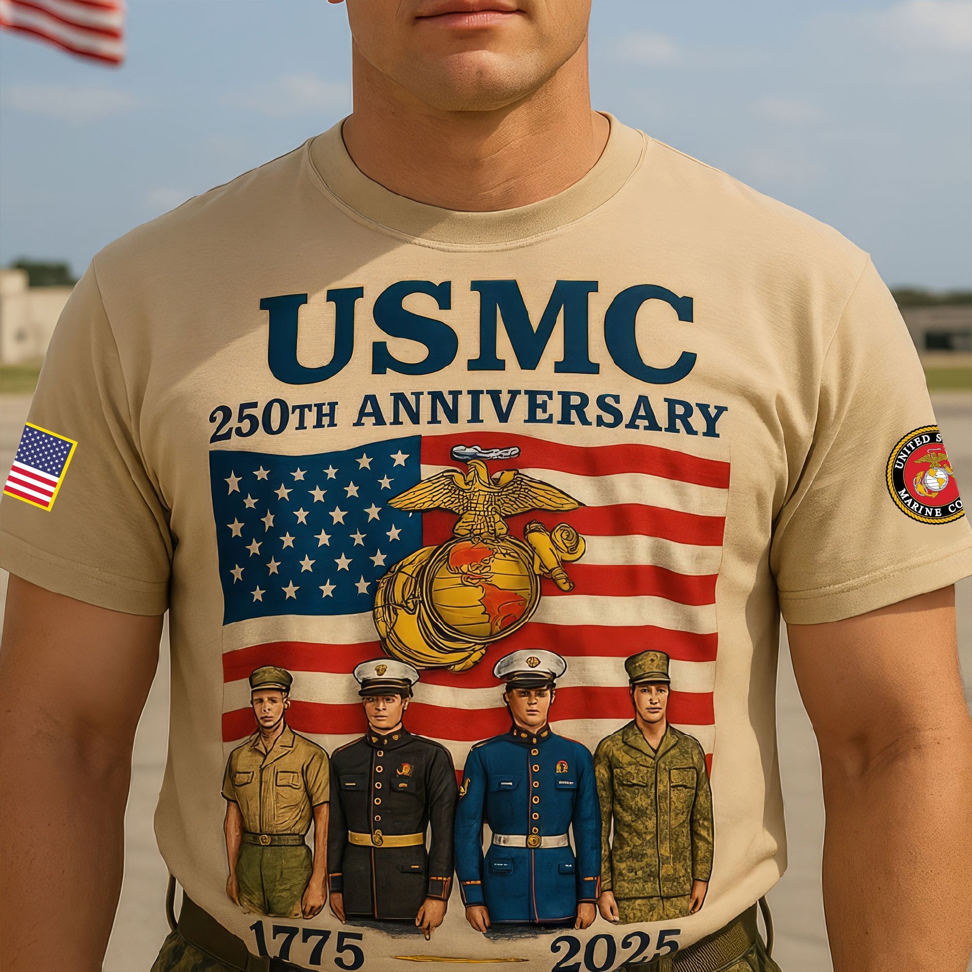 Premium USMC T-Shirt VPVC930261, 250th Anniversary Marine Corps Shirt, Gifts For Marine Veteran, Gifts On Father's Day, Veterans Day.