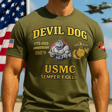 Premium USMC T-Shirt VPVC930263, 250th Anniversary Marine Corps Shirt, Gifts For Marine Veteran, Gifts On Father's Day, Veterans Day.