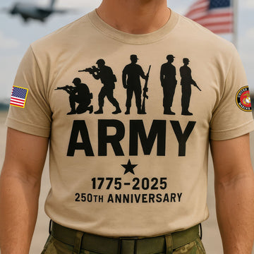 Premium US Army T-Shirt VPVC930265, 250th Anniversary Army Shirt, Gifts For Army Veteran, Gifts On Father's Day, Veterans Day.