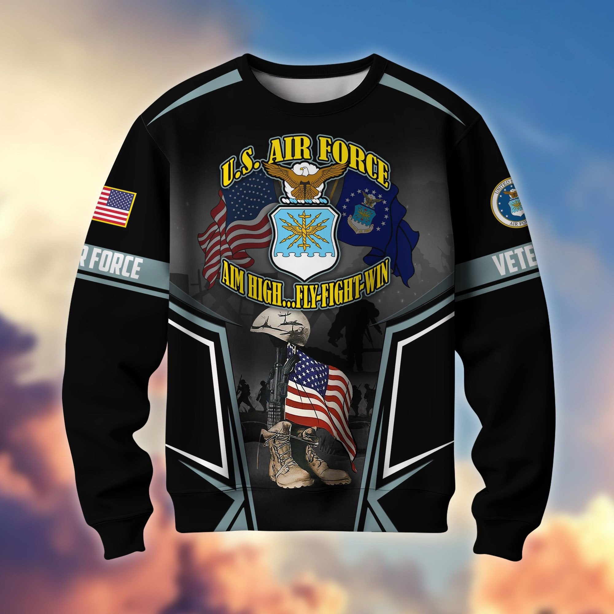 Premium US Veterans Sweatshirt ATTN310721, Gifts For US Veterans, Gifts On Father's Day, Veterans Day.