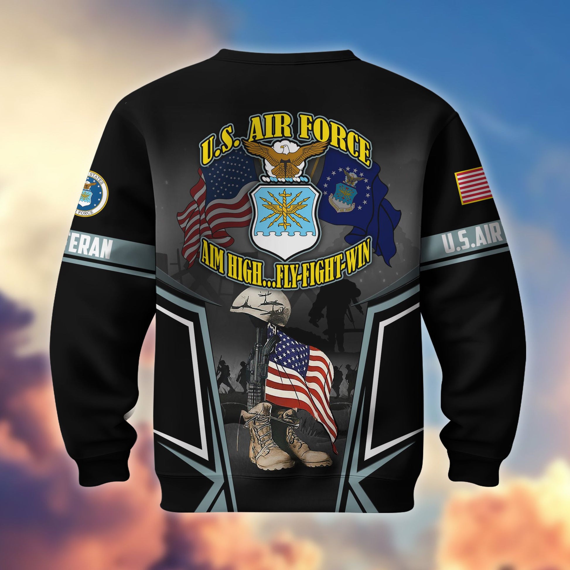 Premium US Veterans Sweatshirt ATTN310721, Gifts For US Veterans, Gifts On Father's Day, Veterans Day.