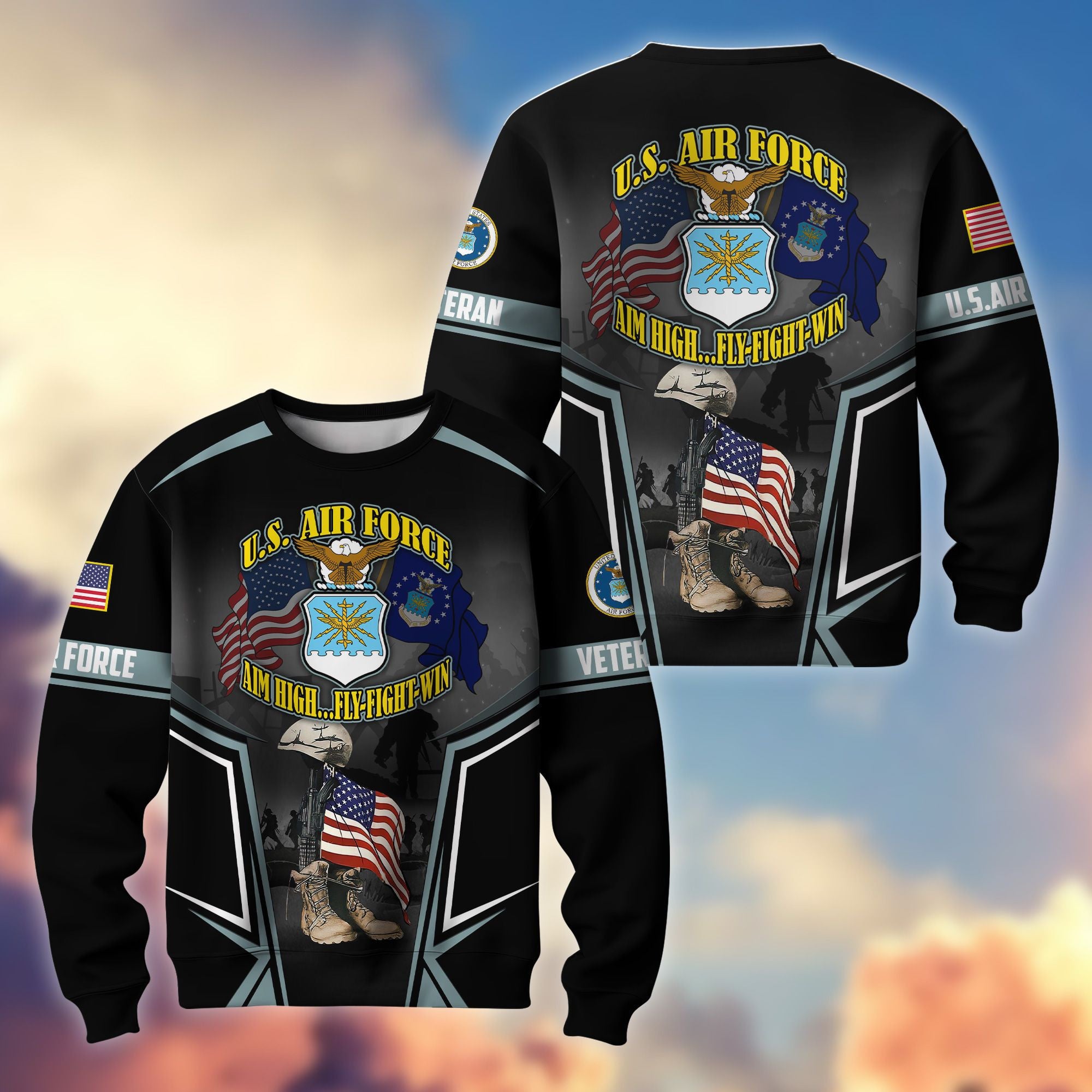 Premium US Veterans Sweatshirt ATTN310721, Gifts For US Veterans, Gifts On Father's Day, Veterans Day.
