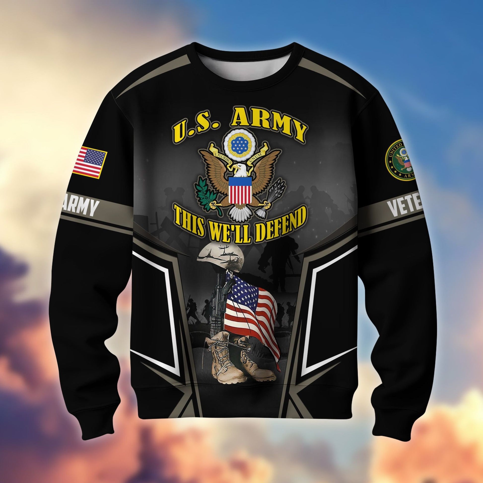 Premium US Veterans Sweatshirt ATTN310721, Gifts For US Veterans, Gifts On Father's Day, Veterans Day.