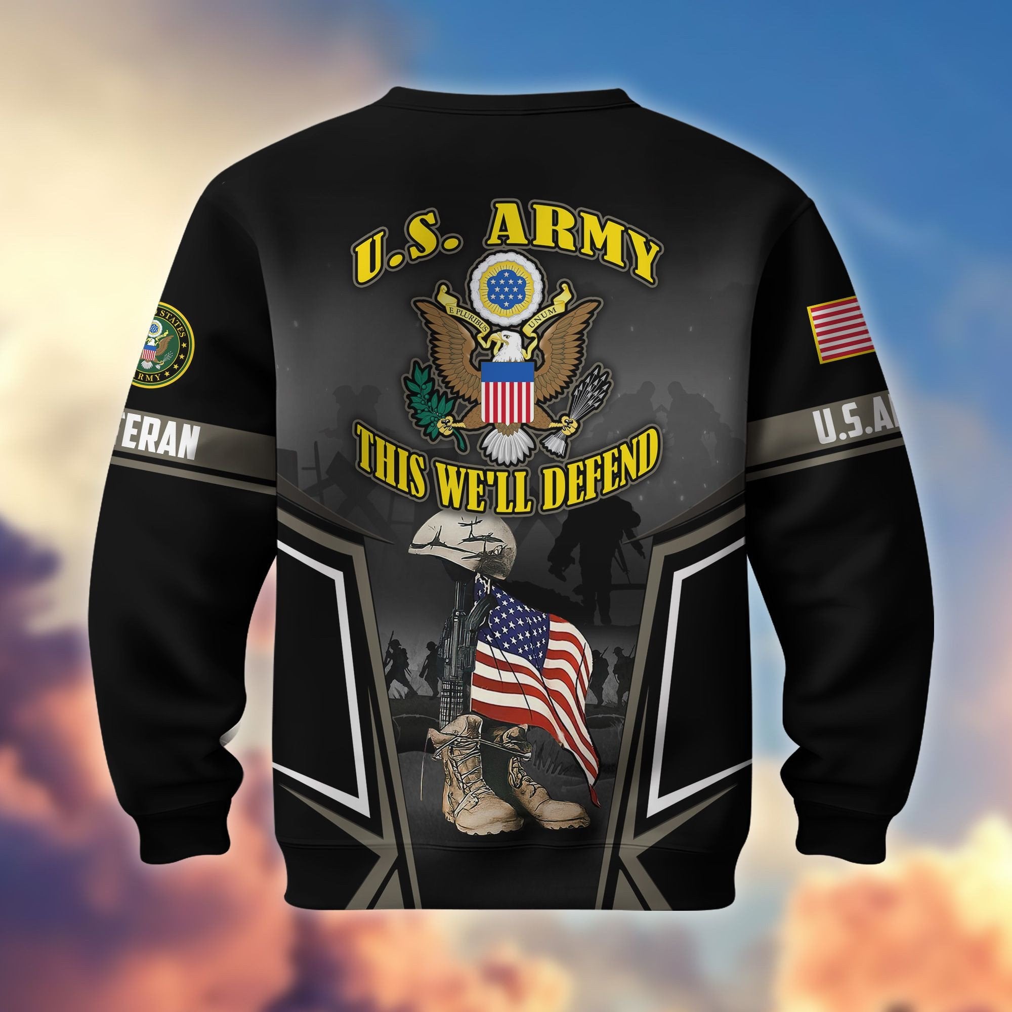 Premium US Veterans Sweatshirt ATTN310721, Gifts For US Veterans, Gifts On Father's Day, Veterans Day.