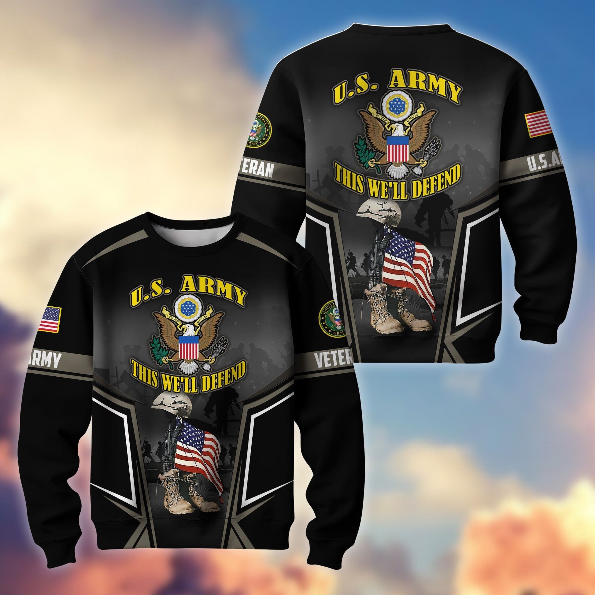 Premium US Veterans Sweatshirt ATTN310721, Gifts For US Veterans, Gifts On Father's Day, Veterans Day.