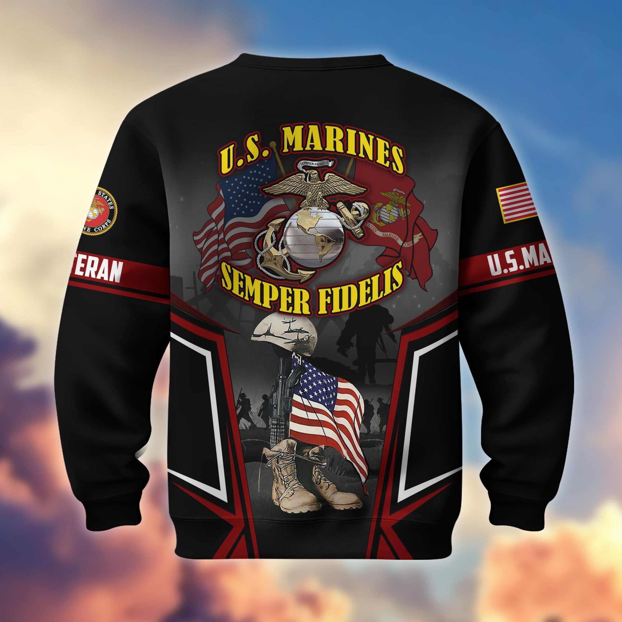 Premium US Veterans Sweatshirt ATTN310721, Gifts For US Veterans, Gifts On Father's Day, Veterans Day.