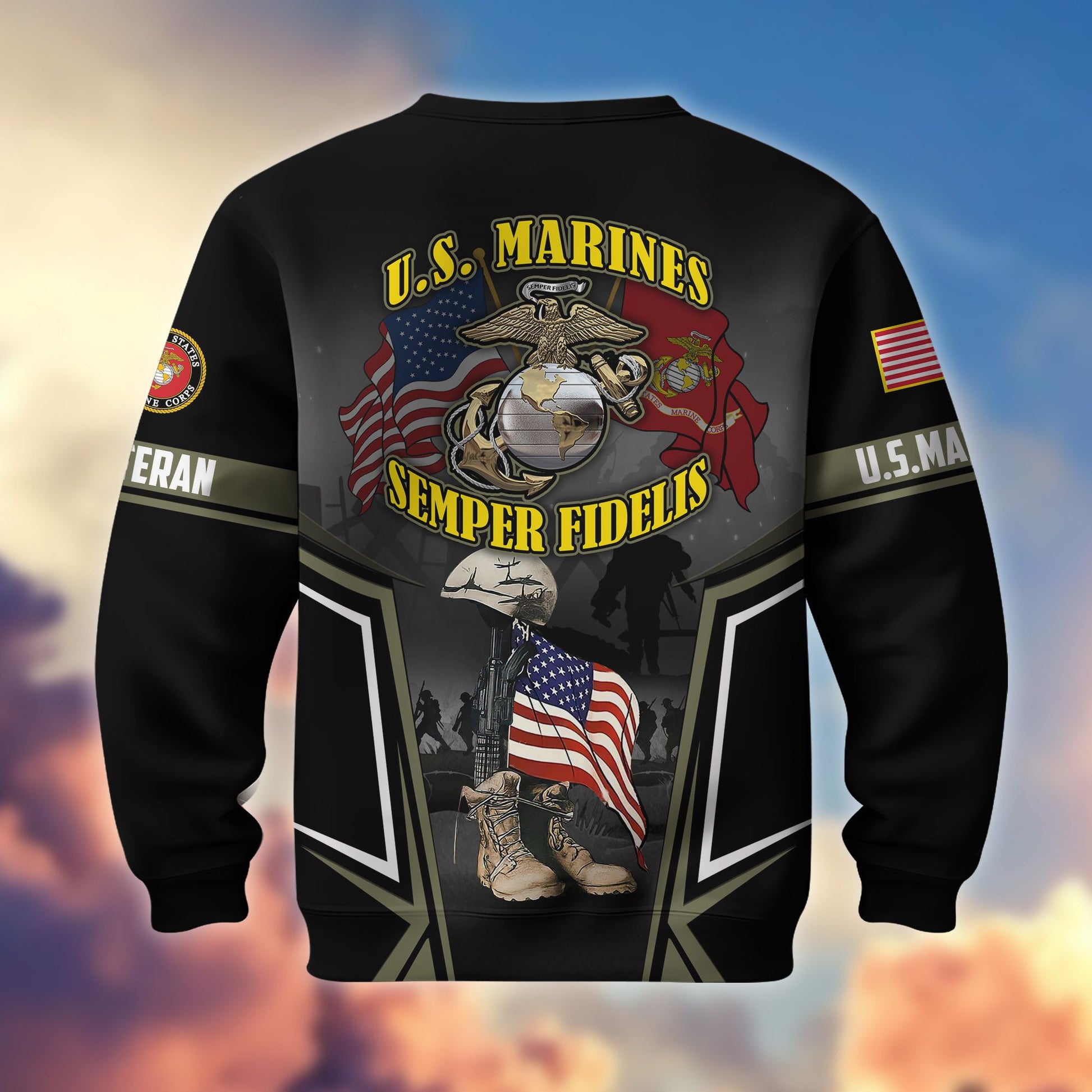 Premium US Veterans Sweatshirt ATTN310721, Gifts For US Veterans, Gifts On Father's Day, Veterans Day.