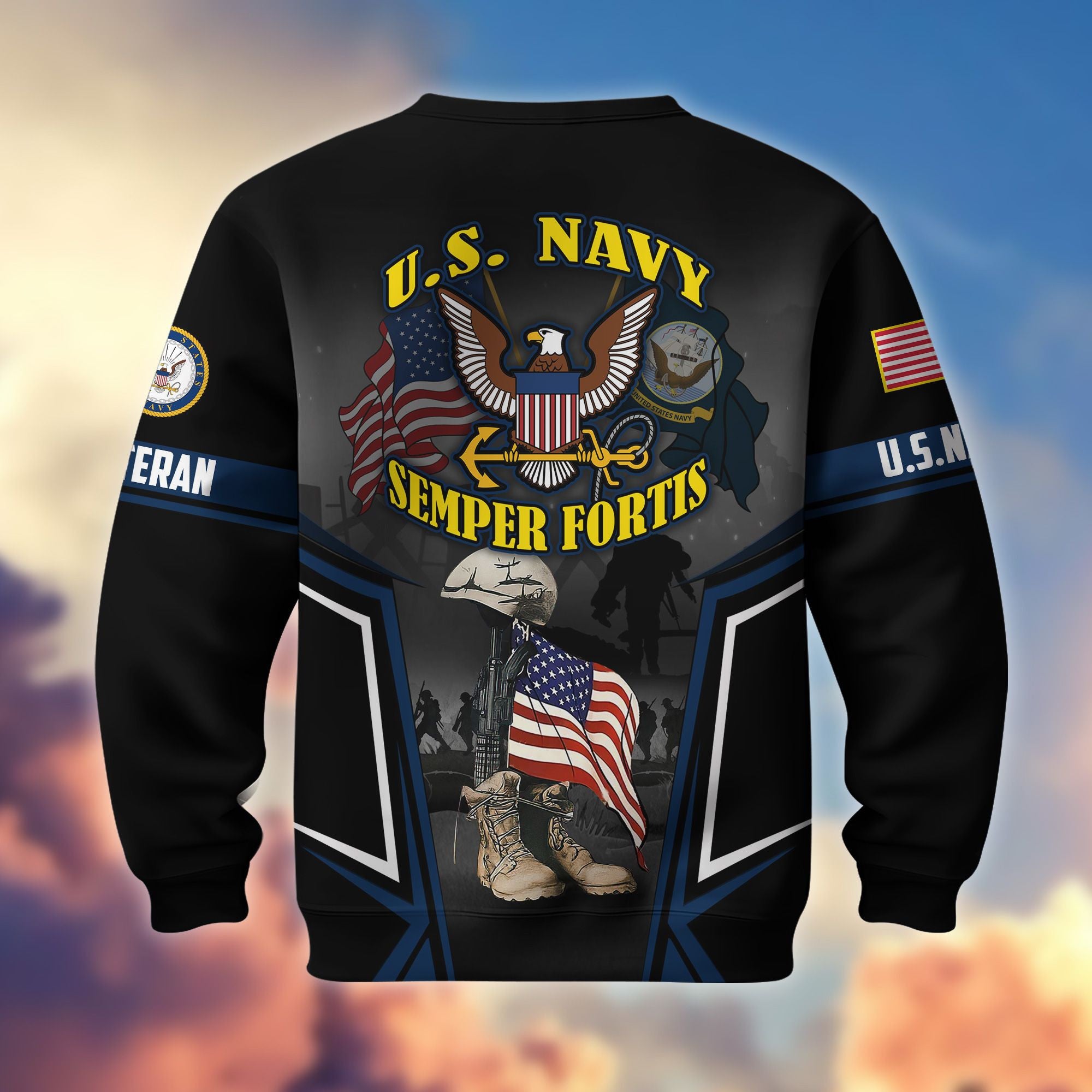 Premium US Veterans Sweatshirt ATTN310721, Gifts For US Veterans, Gifts On Father's Day, Veterans Day.