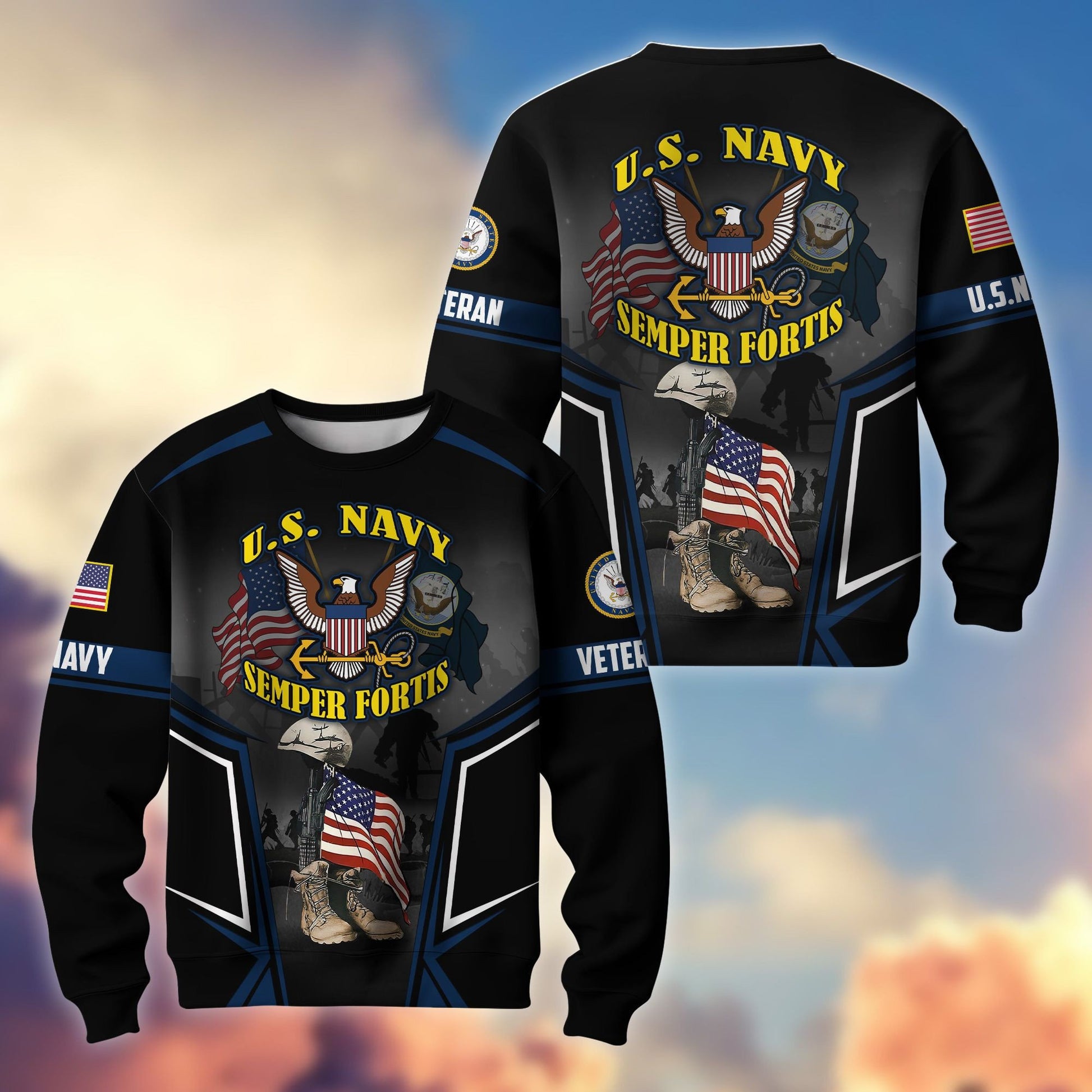 Premium US Veterans Sweatshirt ATTN310721, Gifts For US Veterans, Gifts On Father's Day, Veterans Day.