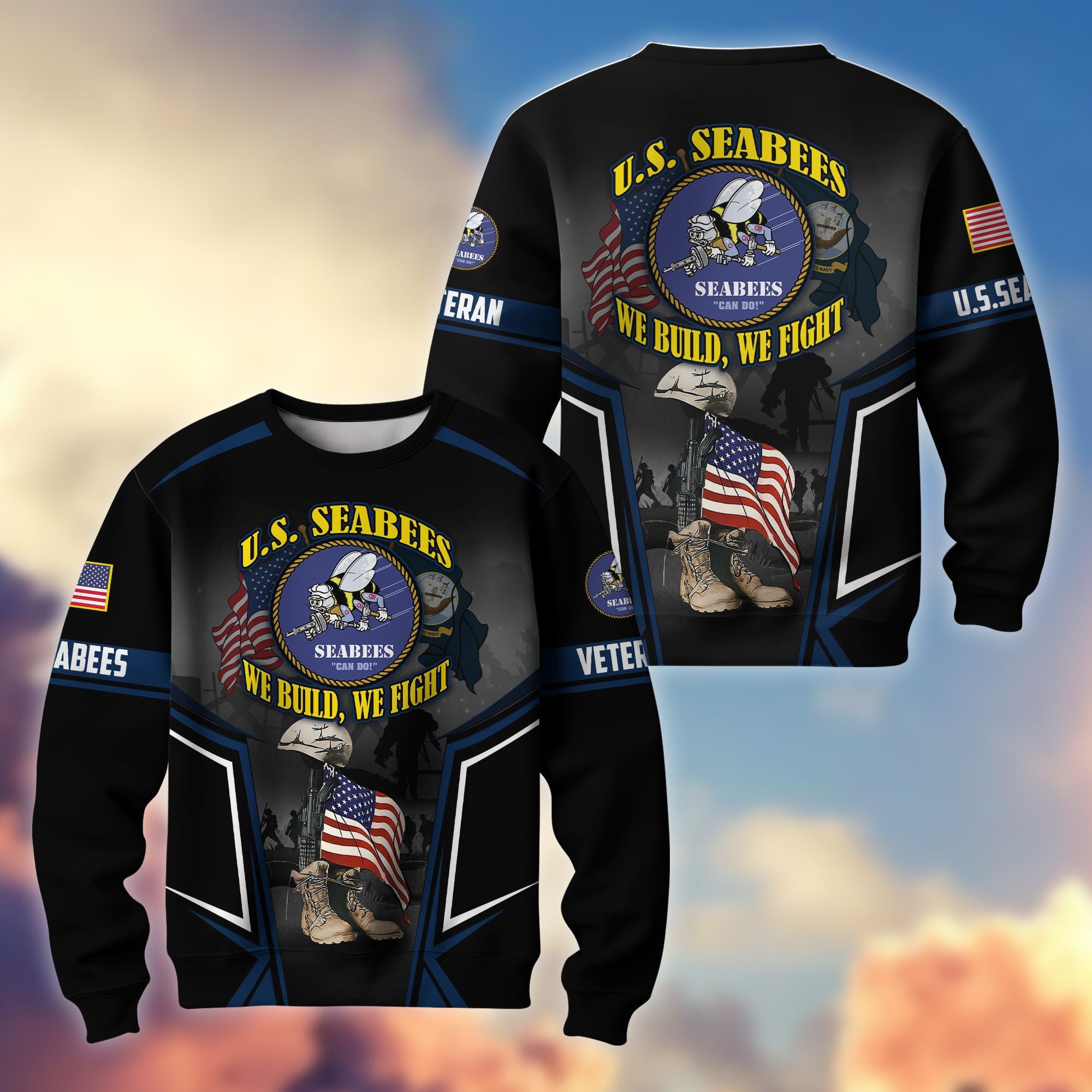 Premium US Veterans Sweatshirt ATTN310721, Gifts For US Veterans, Gifts On Father's Day, Veterans Day.