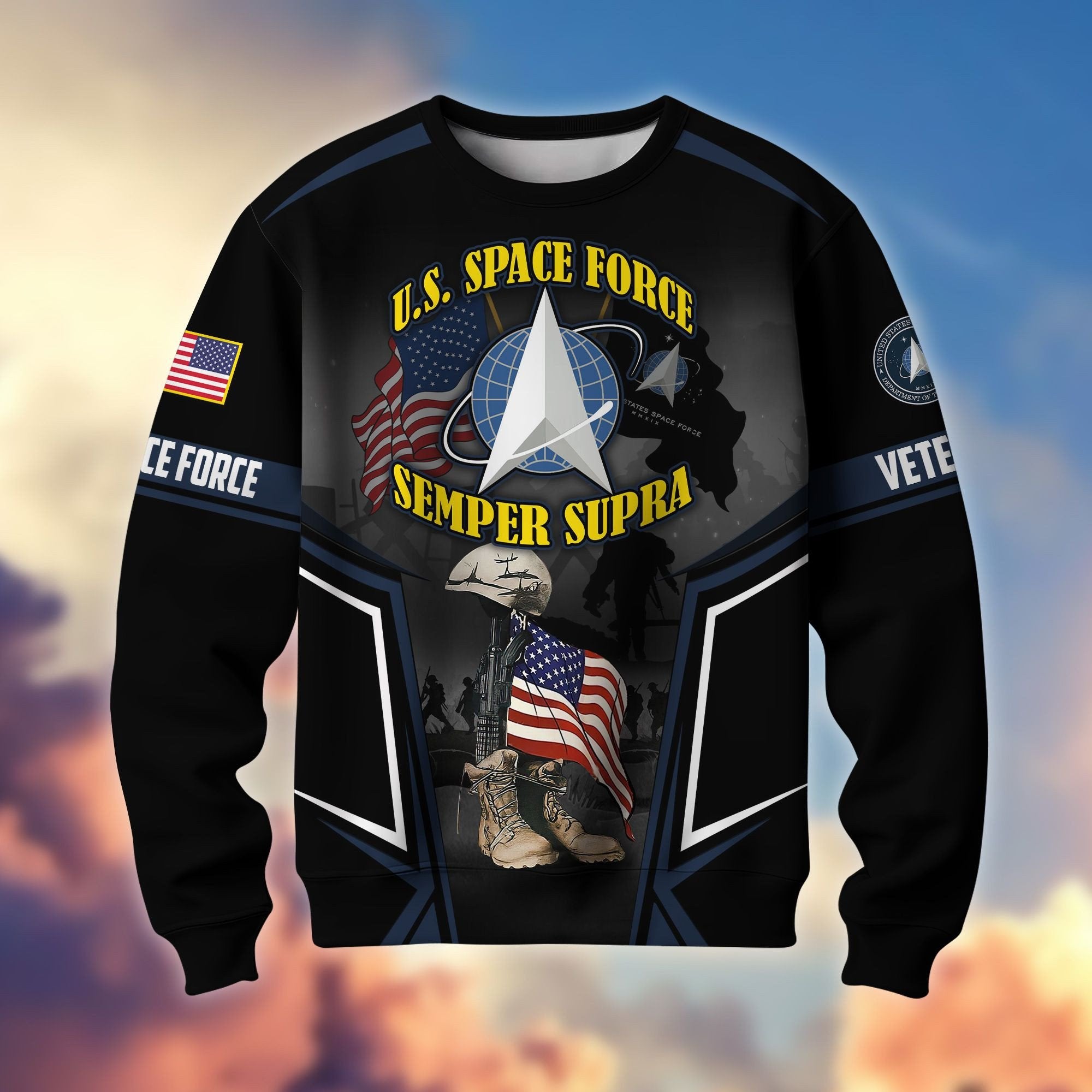 Premium US Veterans Sweatshirt ATTN310721, Gifts For US Veterans, Gifts On Father's Day, Veterans Day.
