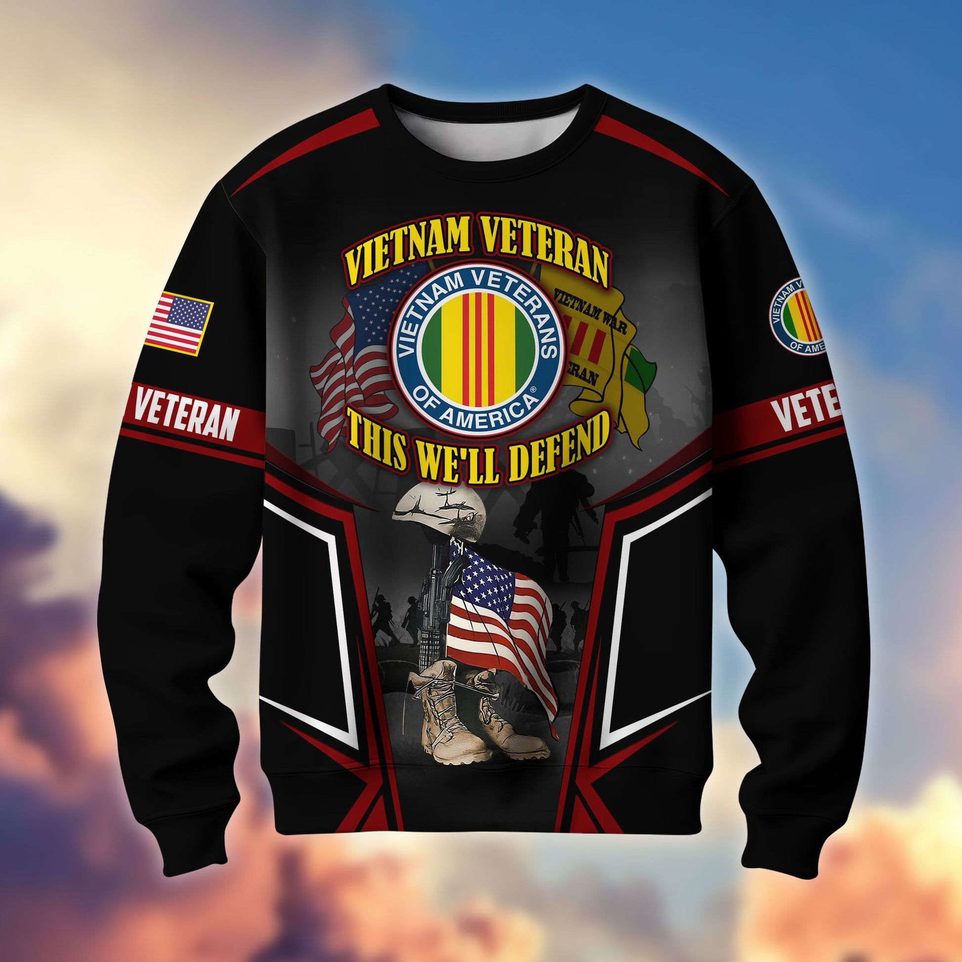 Premium US Veterans Sweatshirt ATTN310721, Gifts For US Veterans, Gifts On Father's Day, Veterans Day.