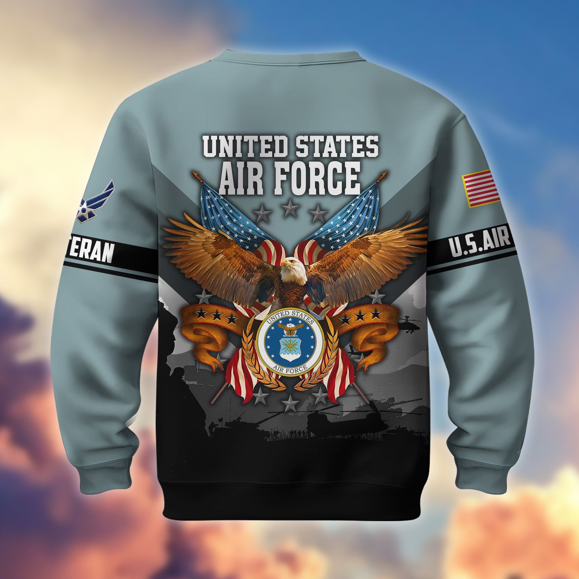 Premium US Veterans Sweatshirt ATTN040821, Gifts For US Veterans, Gifts On Father's Day, Veterans Day.