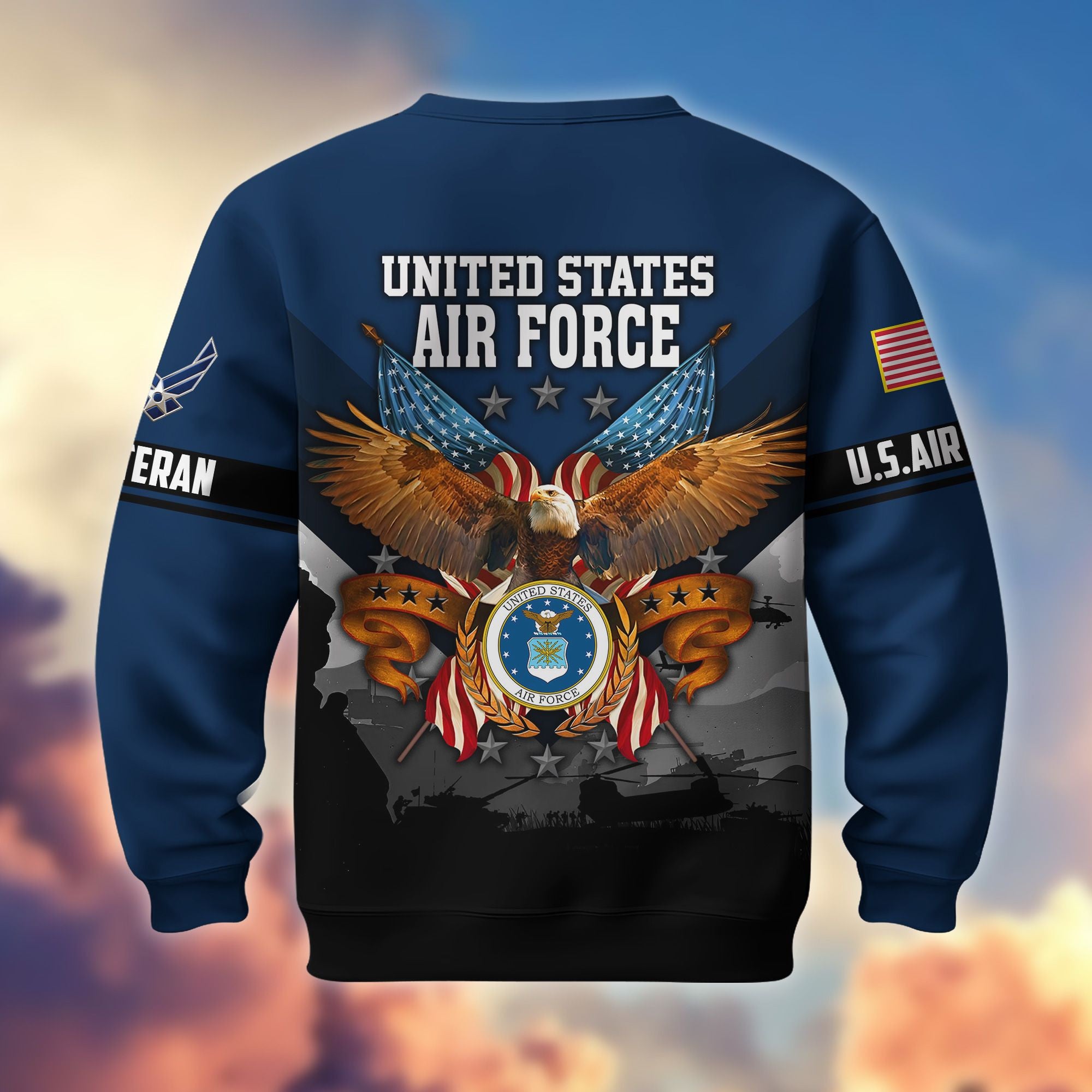 Premium US Veterans Sweatshirt ATTN040821, Gifts For US Veterans, Gifts On Father's Day, Veterans Day.