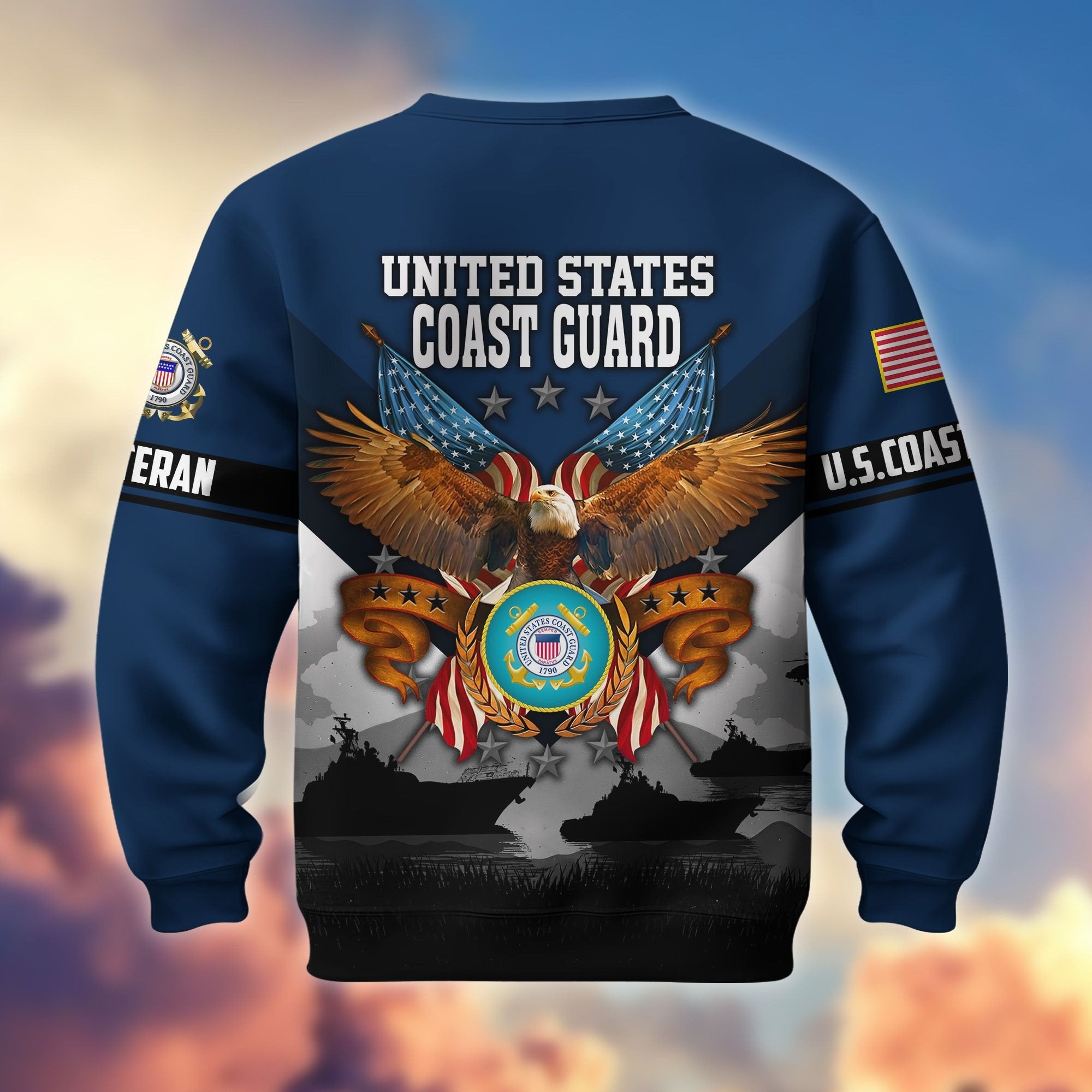Premium US Veterans Sweatshirt ATTN040821, Gifts For US Veterans, Gifts On Father's Day, Veterans Day.