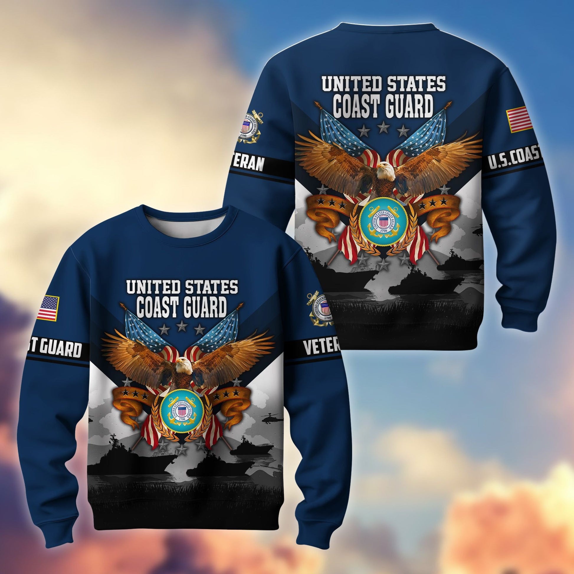 Premium US Veterans Sweatshirt ATTN040821, Gifts For US Veterans, Gifts On Father's Day, Veterans Day.