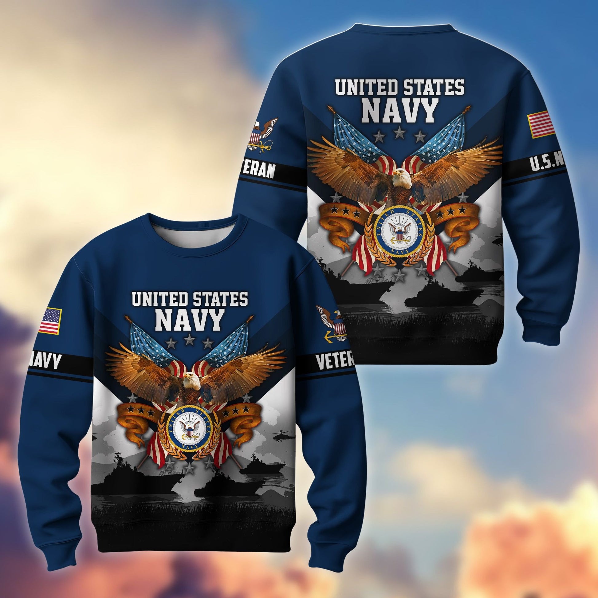 Premium US Veterans Sweatshirt ATTN040821, Gifts For US Veterans, Gifts On Father's Day, Veterans Day.