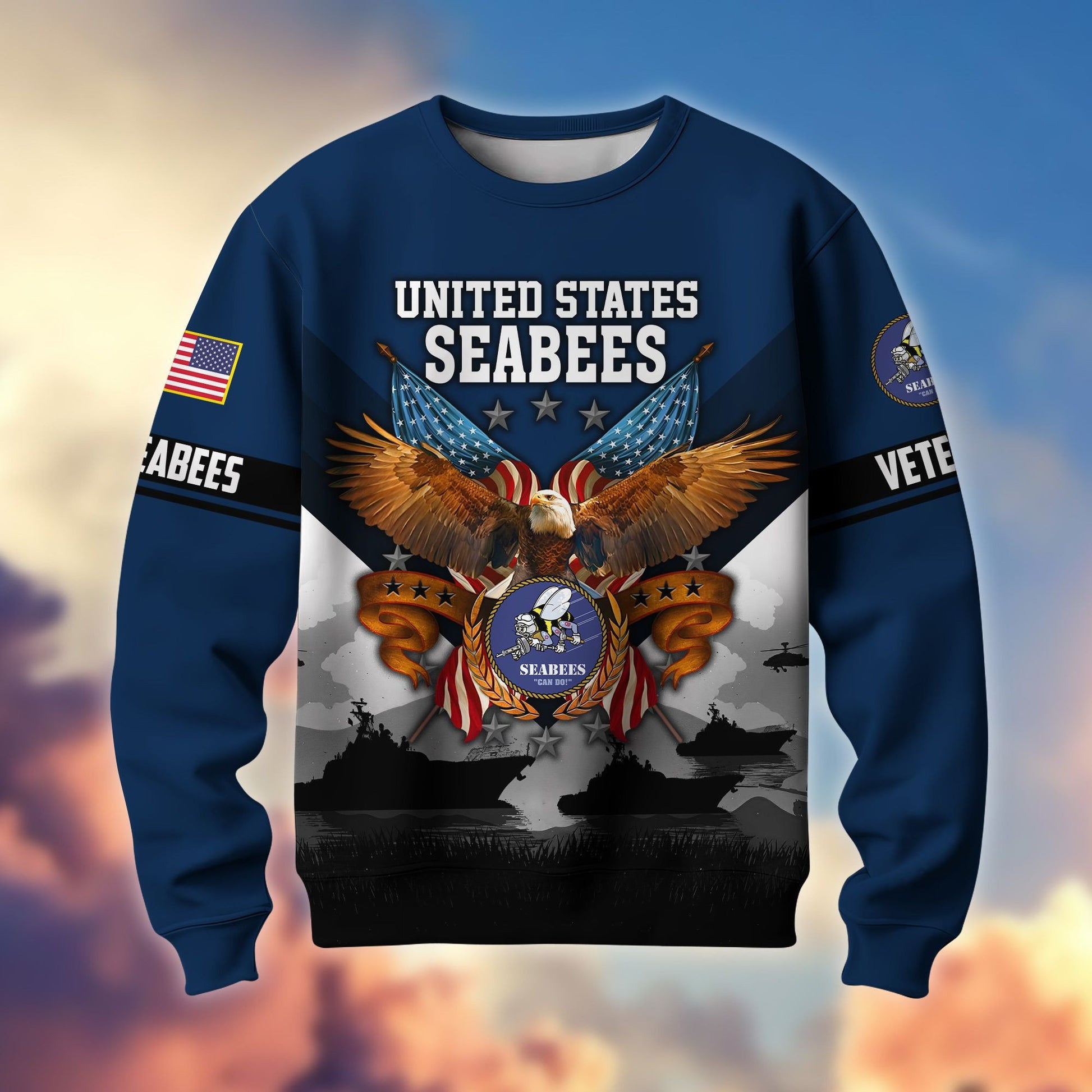 Premium US Veterans Sweatshirt ATTN040821, Gifts For US Veterans, Gifts On Father's Day, Veterans Day.
