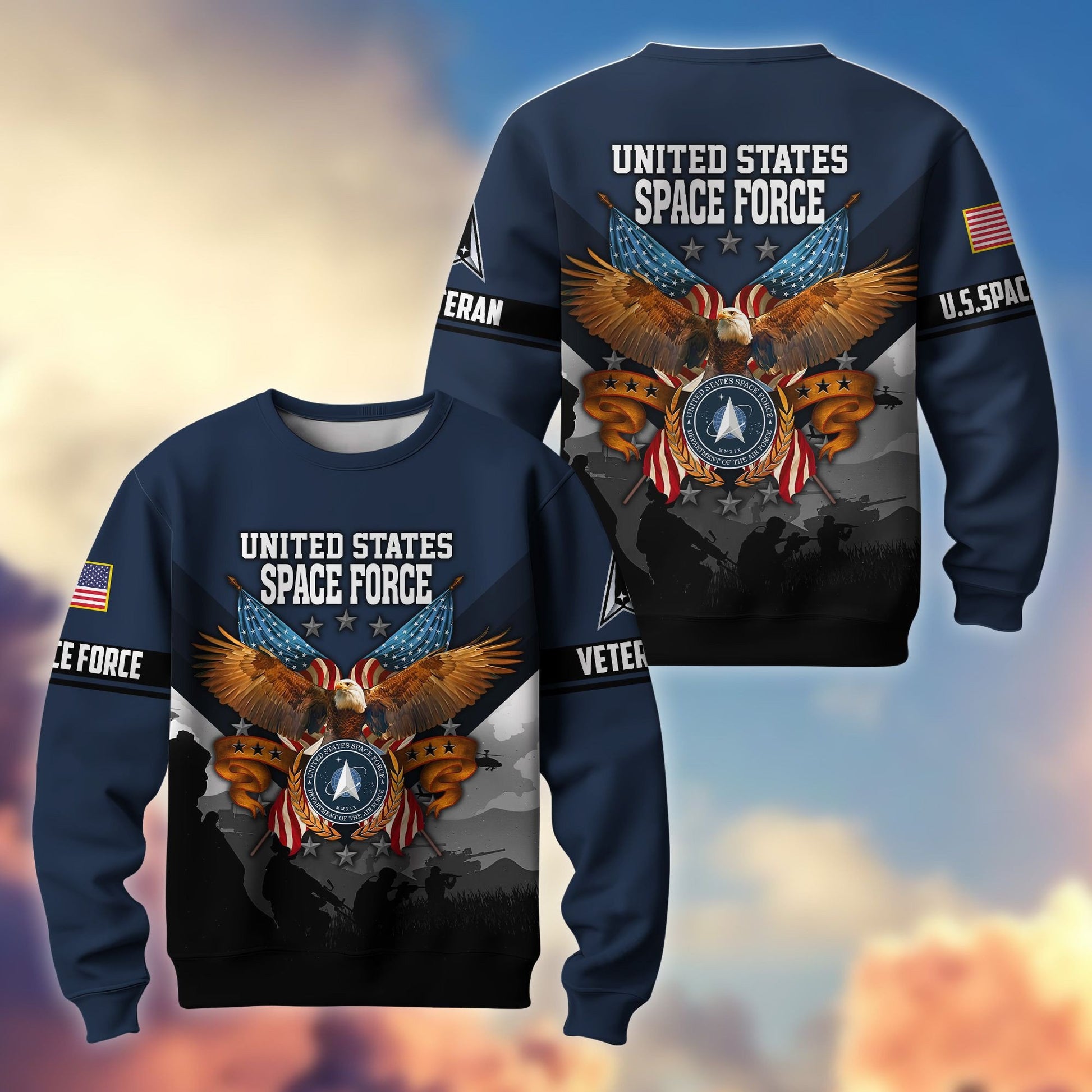 Premium US Veterans Sweatshirt ATTN040821, Gifts For US Veterans, Gifts On Father's Day, Veterans Day.