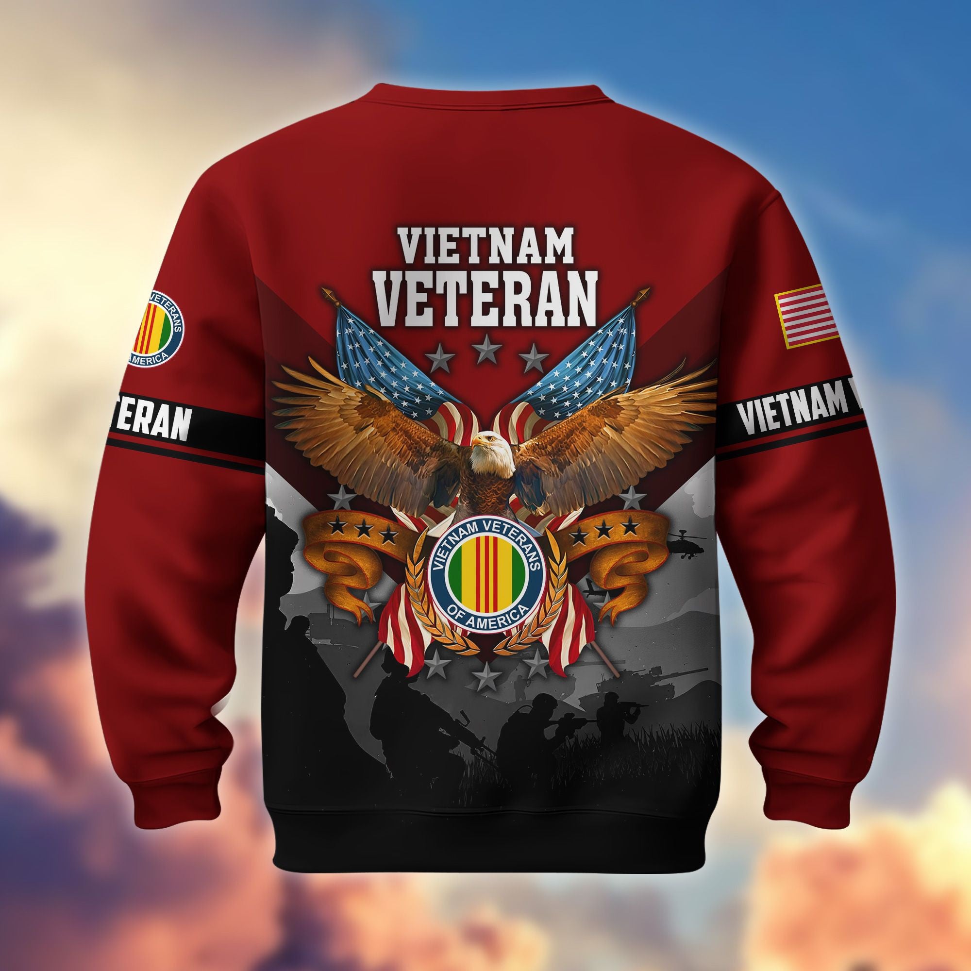 Premium US Veterans Sweatshirt ATTN040821, Gifts For US Veterans, Gifts On Father's Day, Veterans Day.