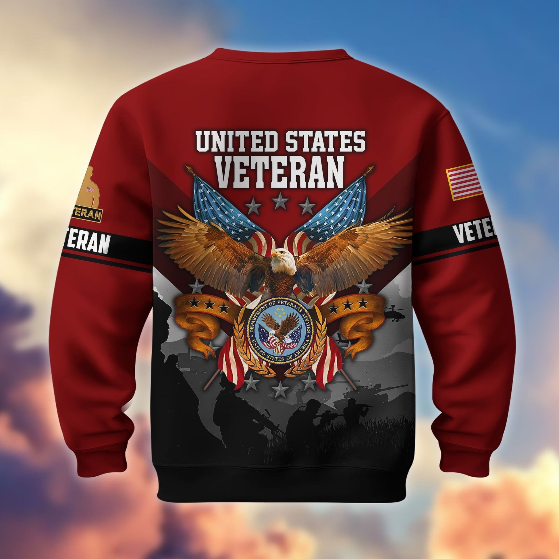 Premium US Veterans Sweatshirt ATTN040821, Gifts For US Veterans, Gifts On Father's Day, Veterans Day.