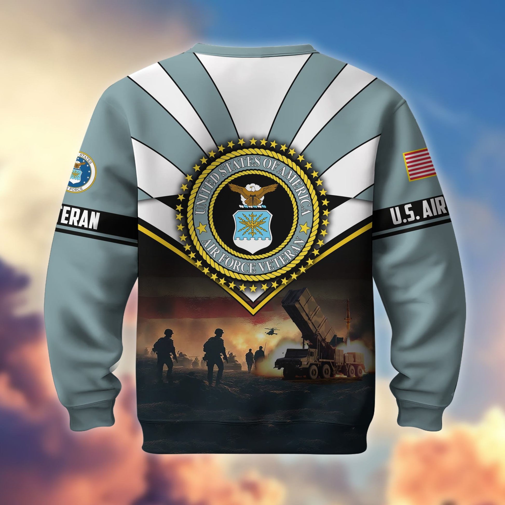 Premium US Veterans Sweatshirt ATTN080821, Gifts For US Veterans, Gifts On Father's Day, Veterans Day.
