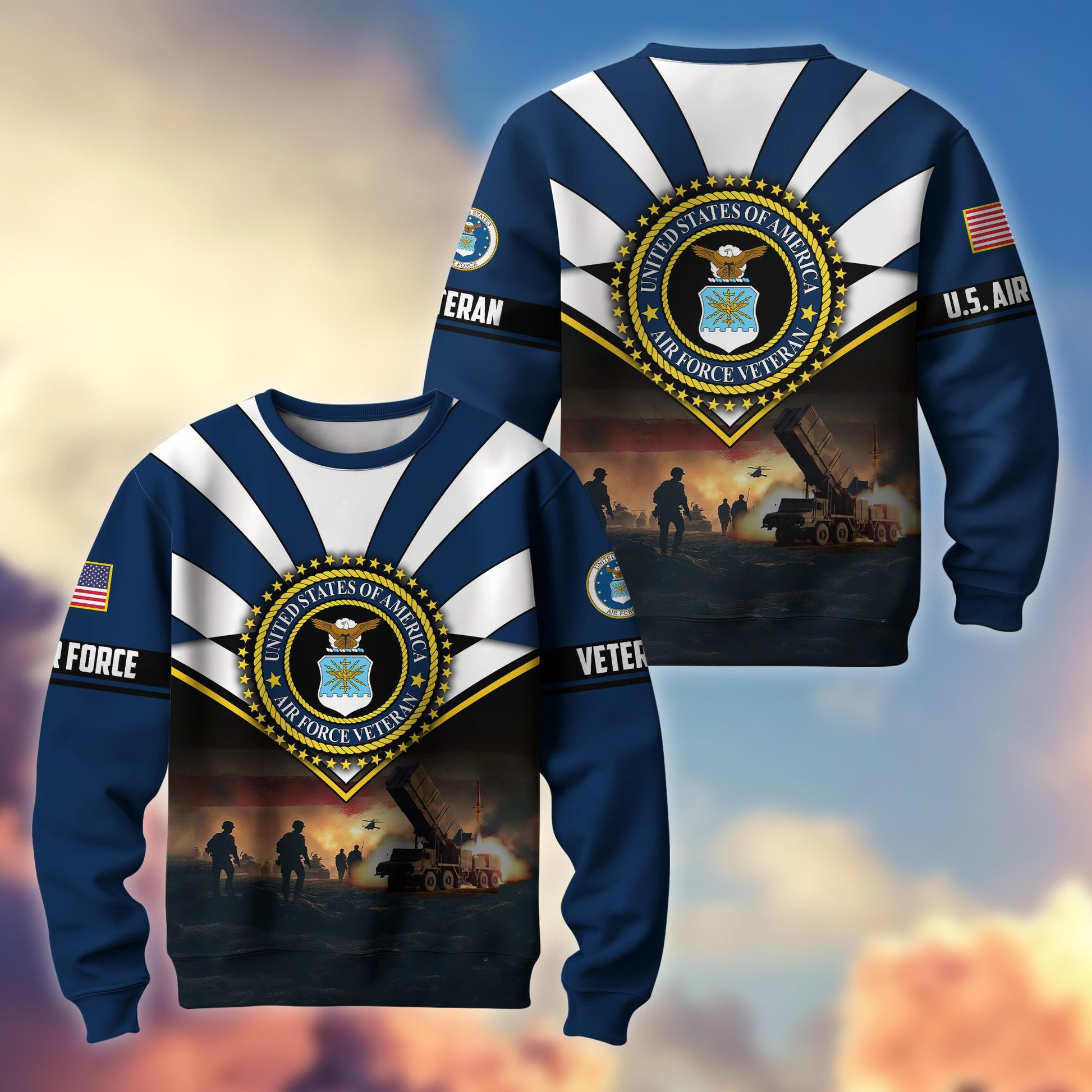 Premium US Veterans Sweatshirt ATTN080821, Gifts For US Veterans, Gifts On Father's Day, Veterans Day.
