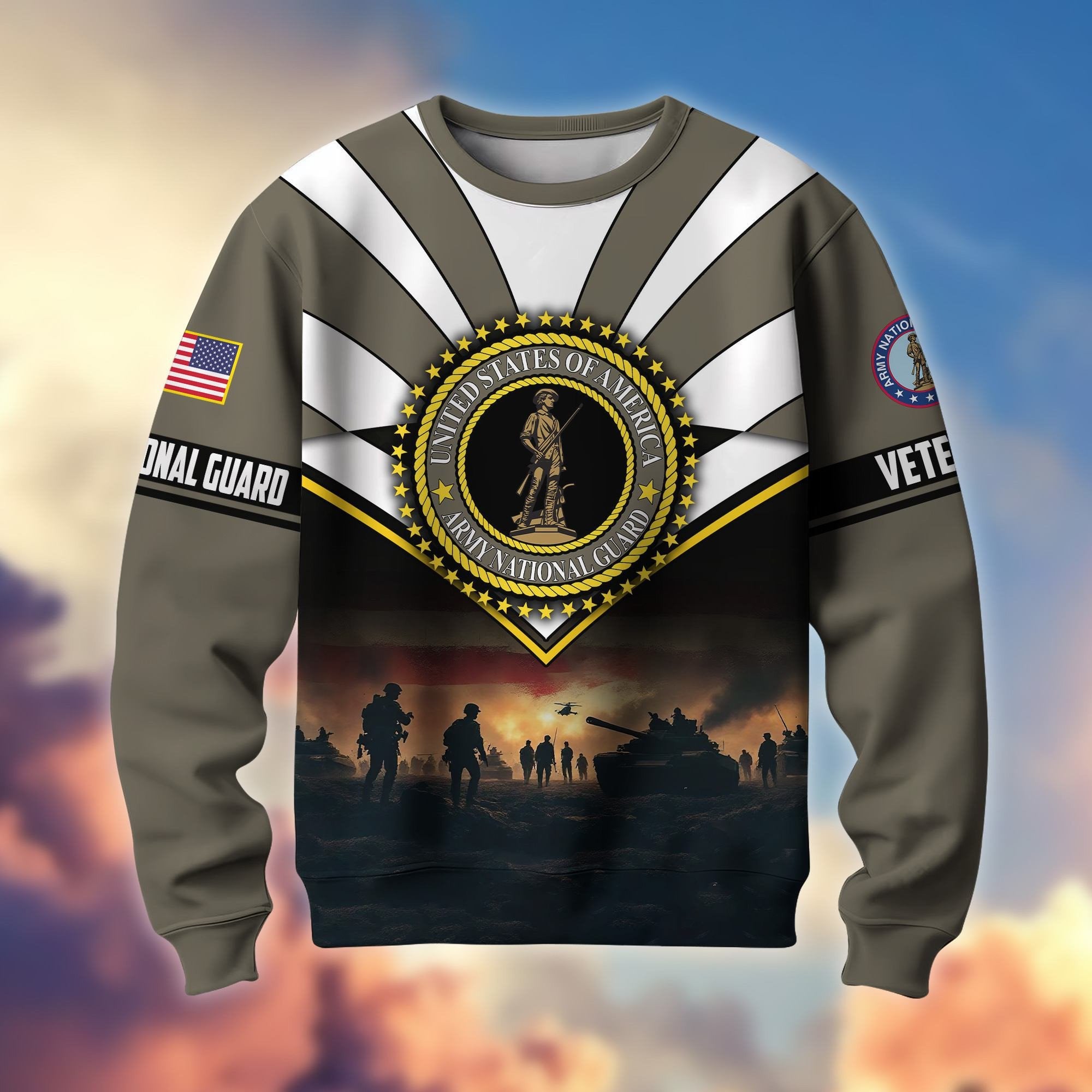 Premium US Veterans Sweatshirt ATTN080821, Gifts For US Veterans, Gifts On Father's Day, Veterans Day.