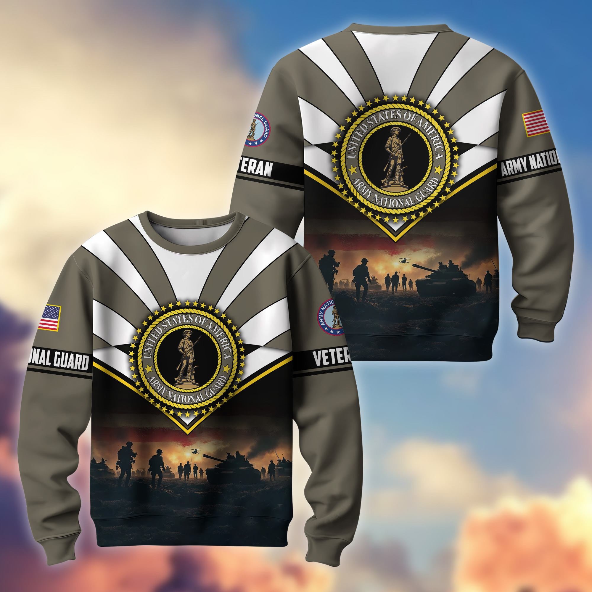 Premium US Veterans Sweatshirt ATTN080821, Gifts For US Veterans, Gifts On Father's Day, Veterans Day.