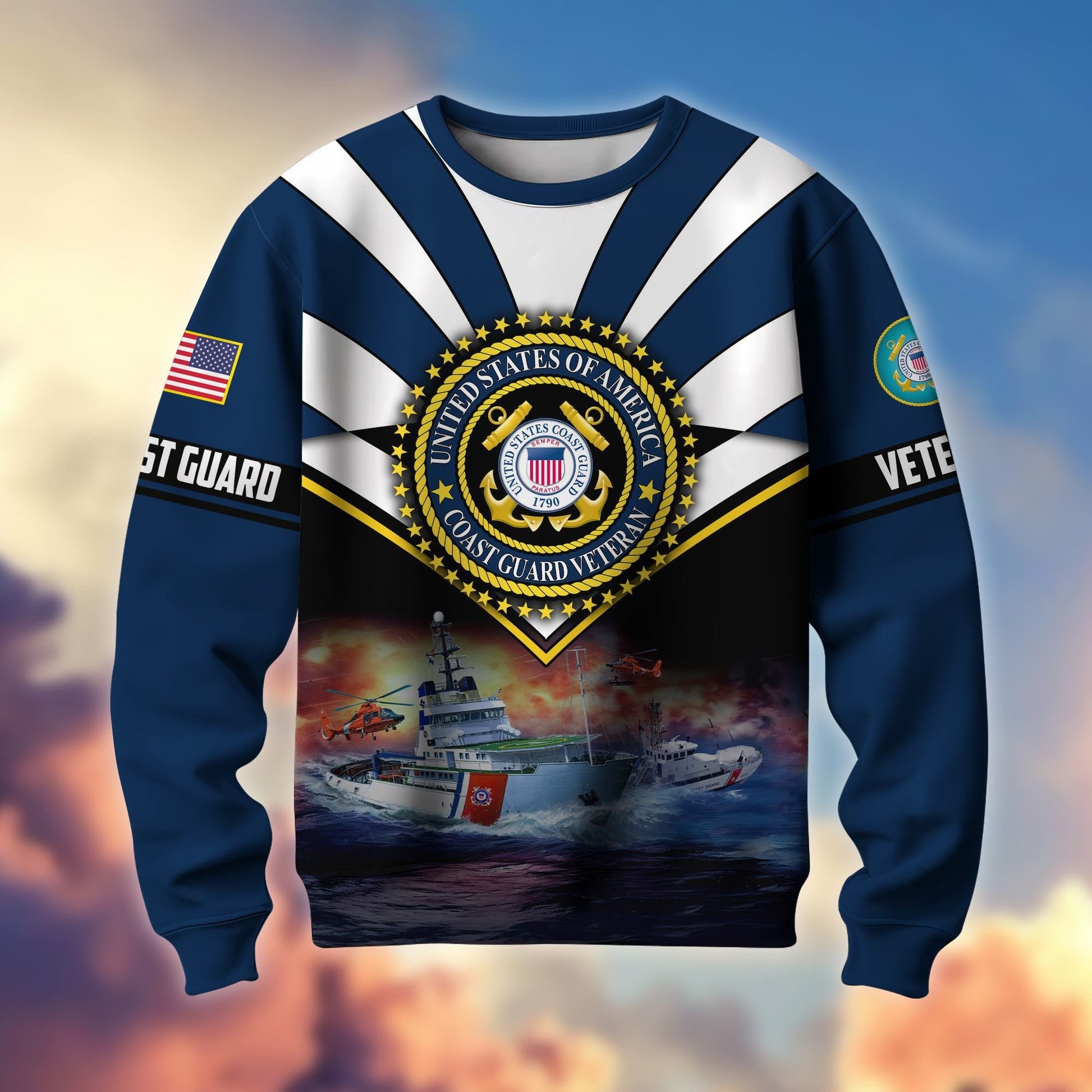 Premium US Veterans Sweatshirt ATTN080821, Gifts For US Veterans, Gifts On Father's Day, Veterans Day.