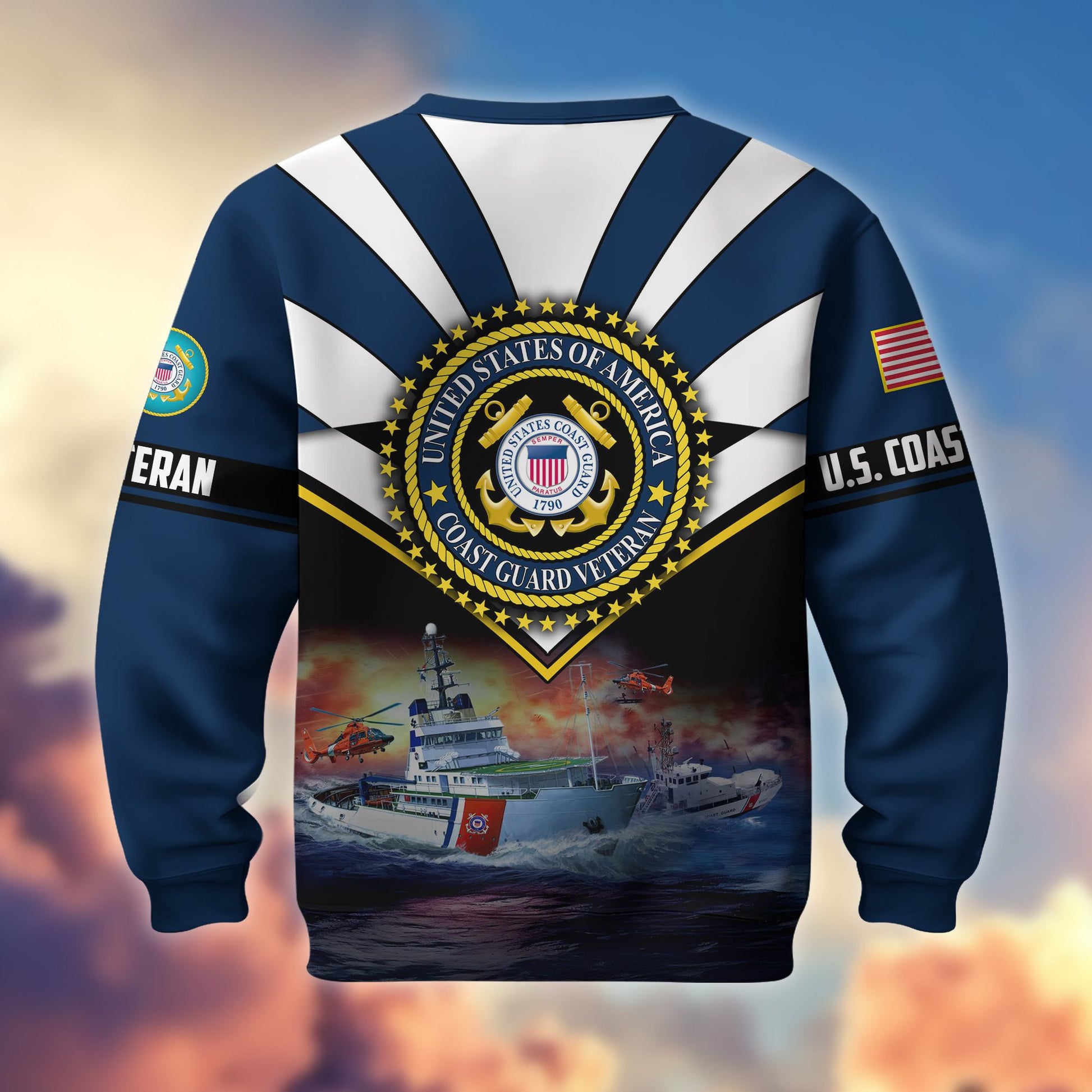 Premium US Veterans Sweatshirt ATTN080821, Gifts For US Veterans, Gifts On Father's Day, Veterans Day.