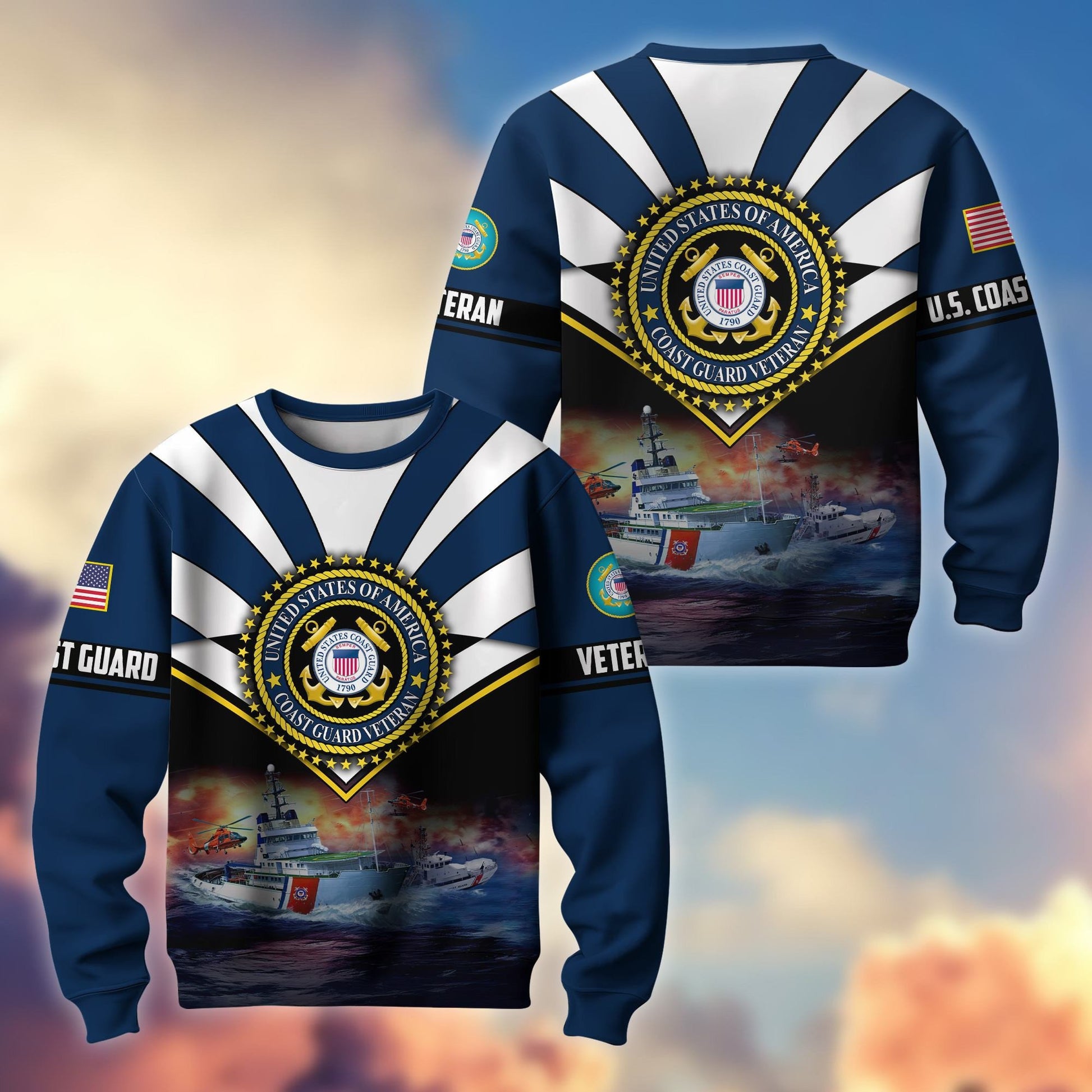 Premium US Veterans Sweatshirt ATTN080821, Gifts For US Veterans, Gifts On Father's Day, Veterans Day.