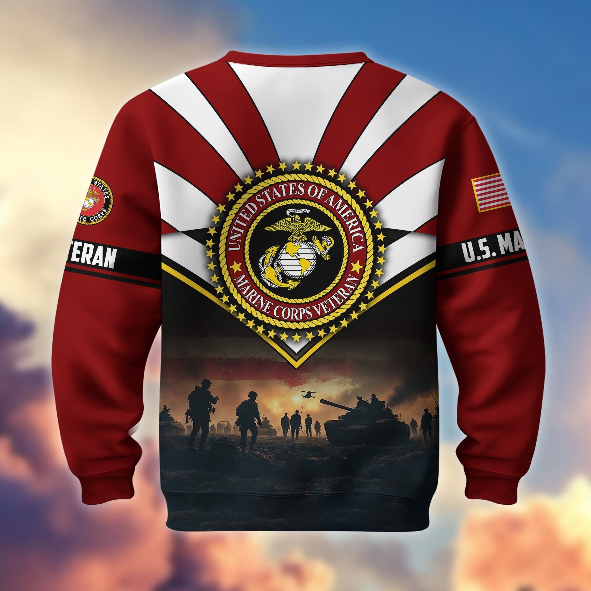 Premium US Veterans Sweatshirt ATTN080821, Gifts For US Veterans, Gifts On Father's Day, Veterans Day.